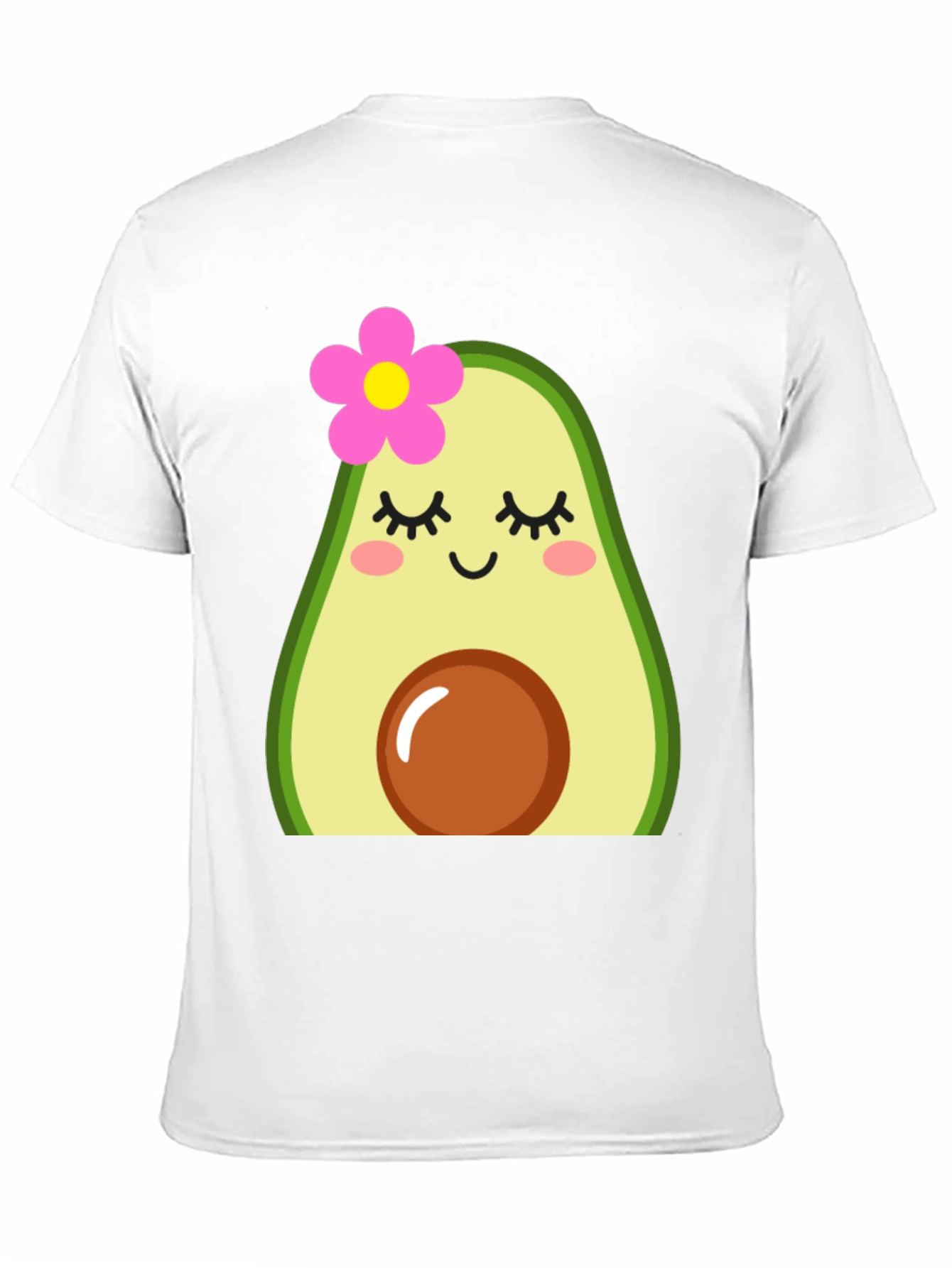 Black Cute Avocado Graphic Tee - Unisex Black T-Shirt view 11