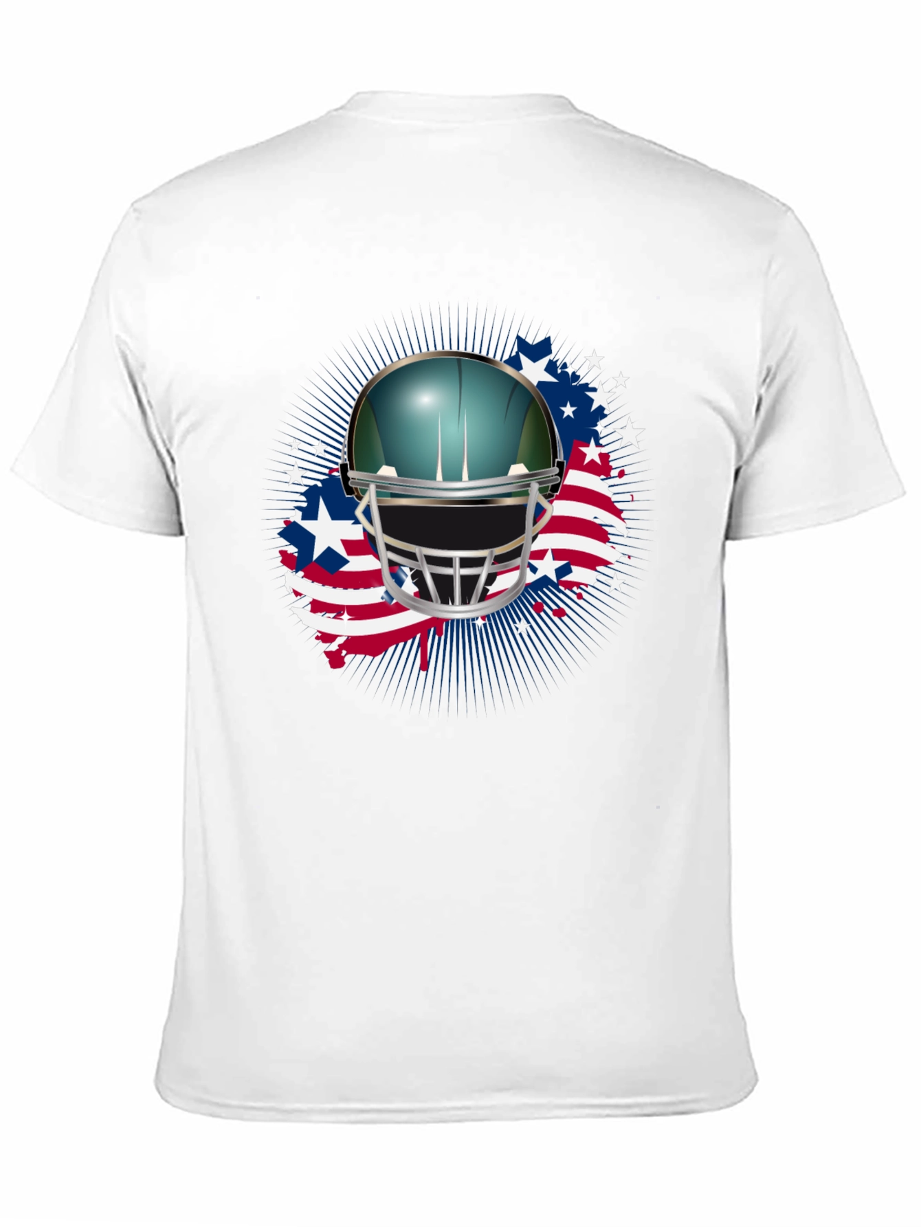 Patriotic Football Helmet Graphic Tee - 11