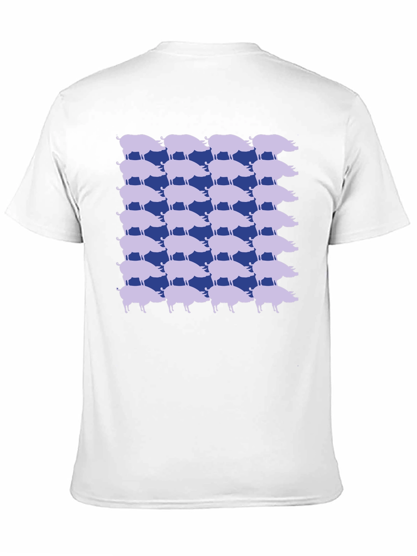 Black Pig Pattern Tee - Unique Graphic Print view 11