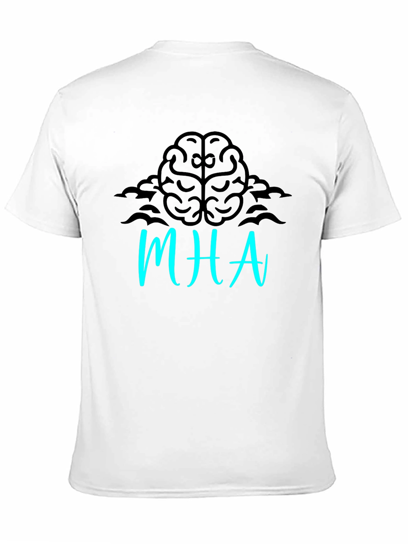 Black Brainy MHA Graphic Tee - Black Cotton Blend view 11