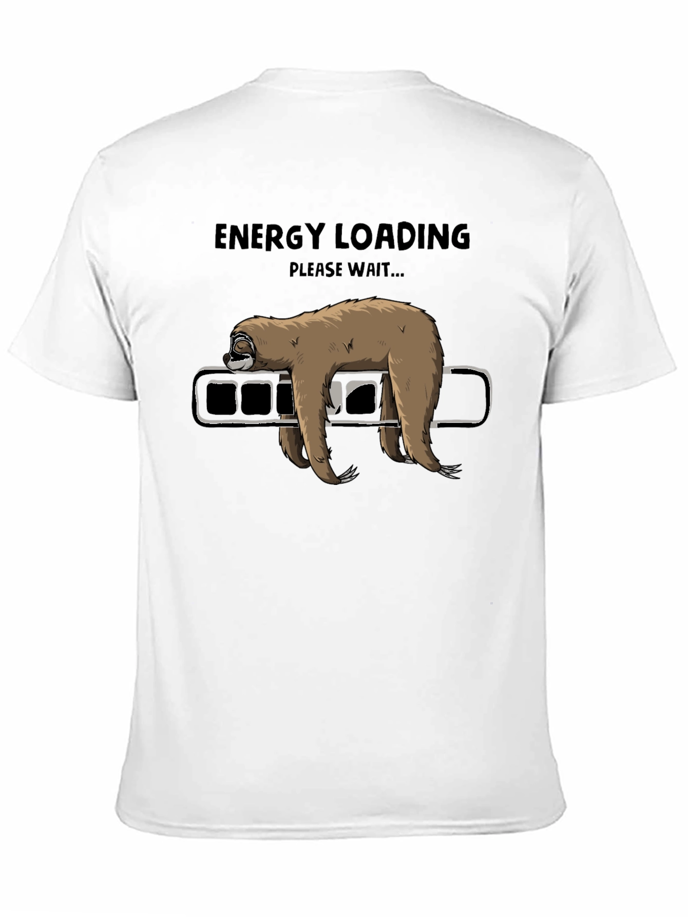 Black Energy Loading Sloth Tee view 11