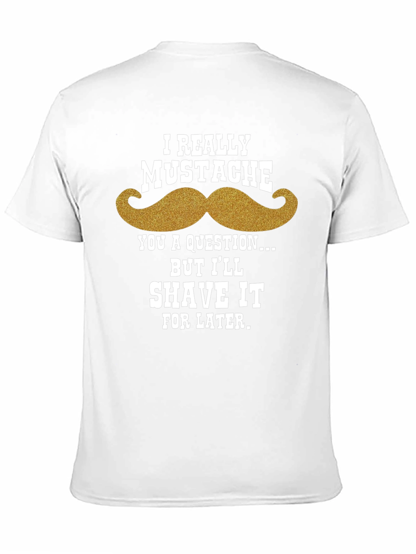 Black Mustache Question Men's T-Shirt - Funny Humor Tee view 11