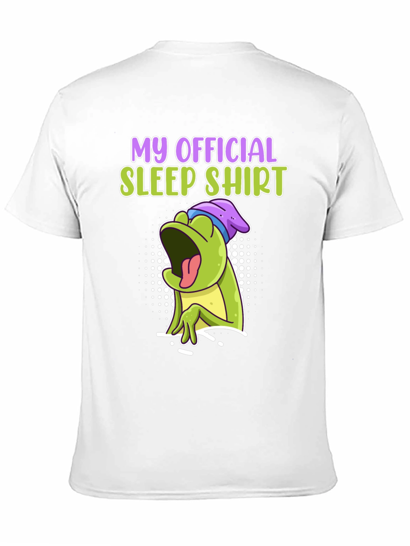 Black Official Sleep Shirt - Funny Frog Design view 11