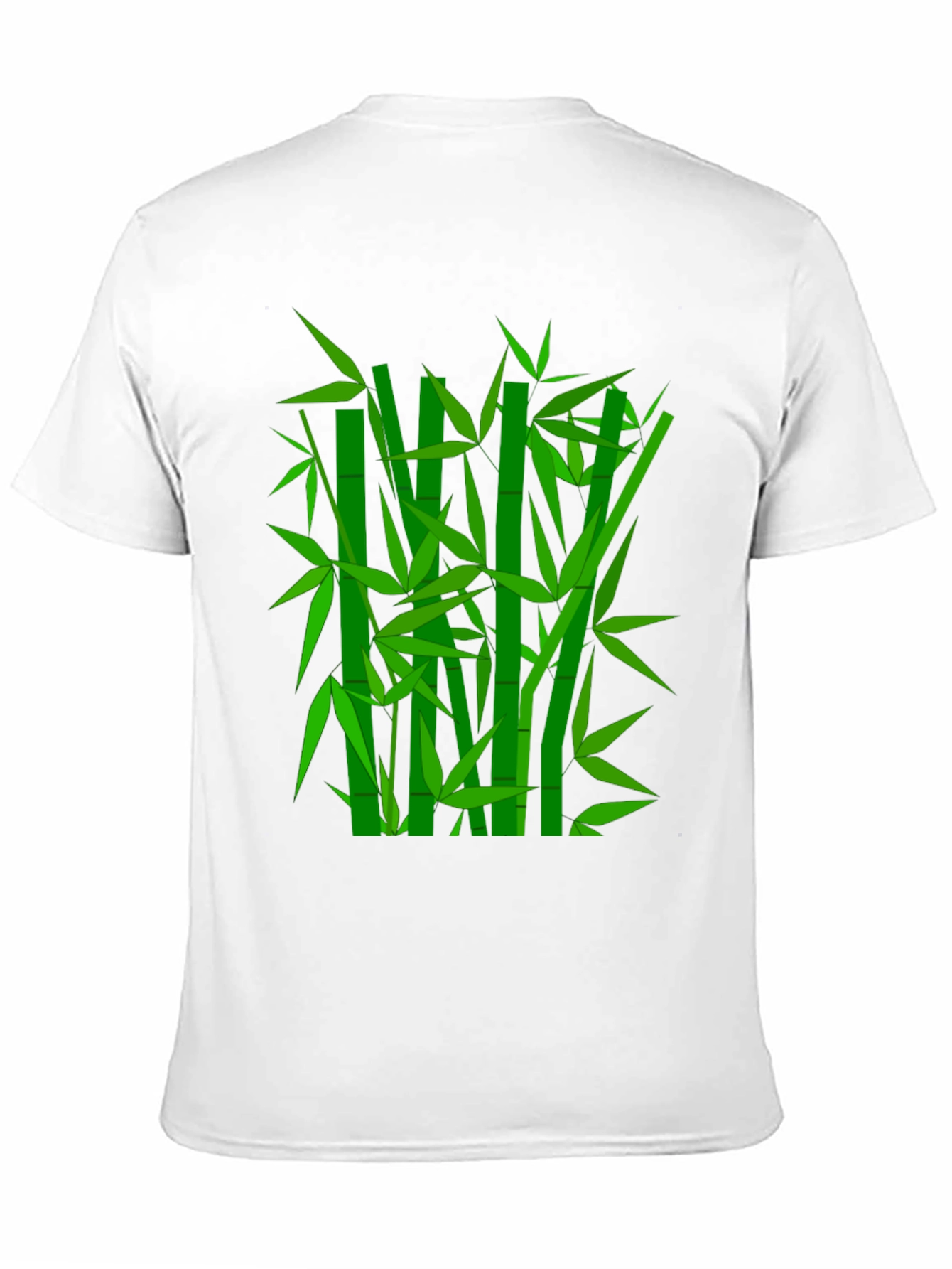 Black Bamboo Print Black T-Shirt view 11