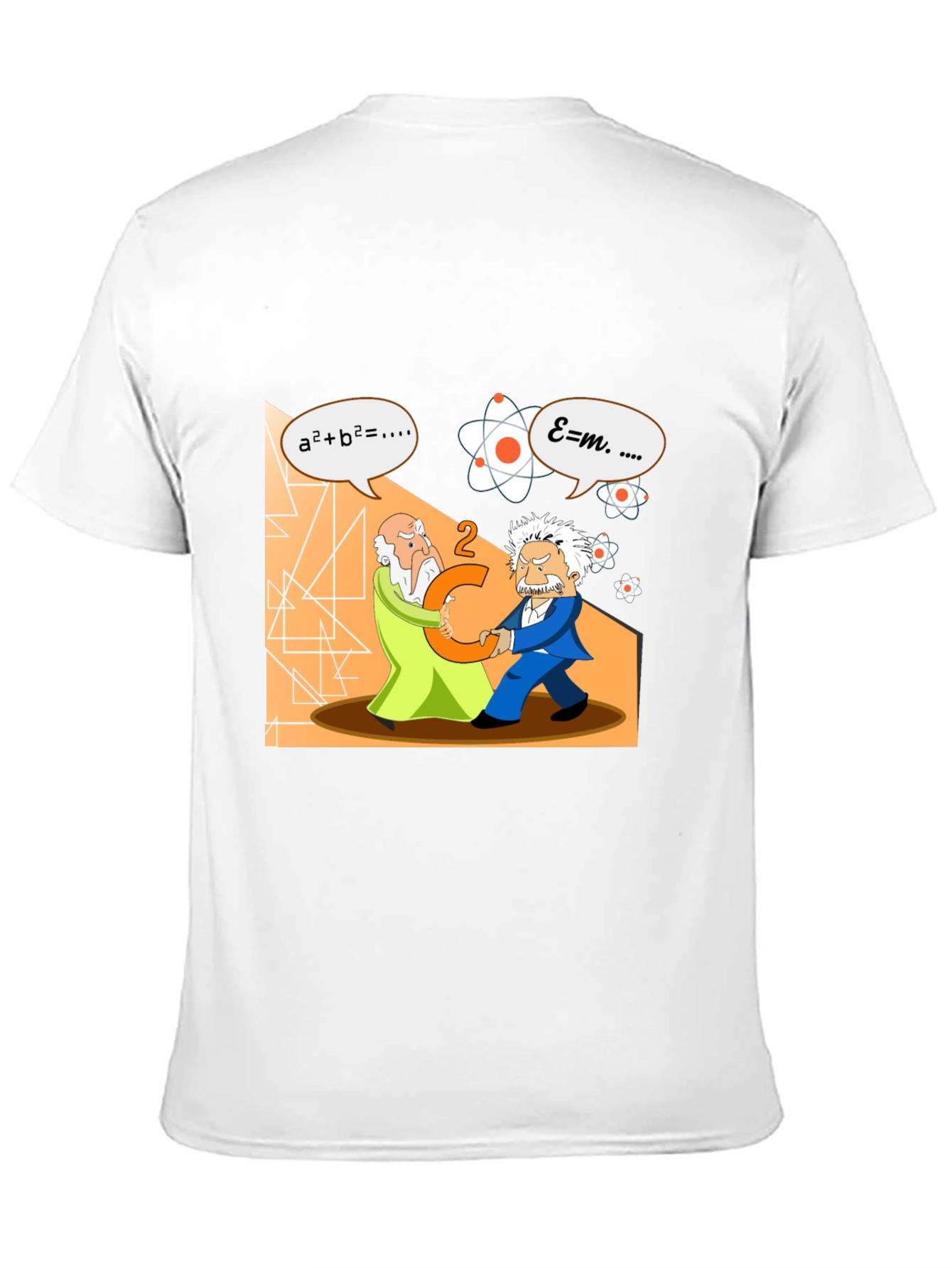 Black Science Humor T-Shirt: Einstein vs. Newton view 11