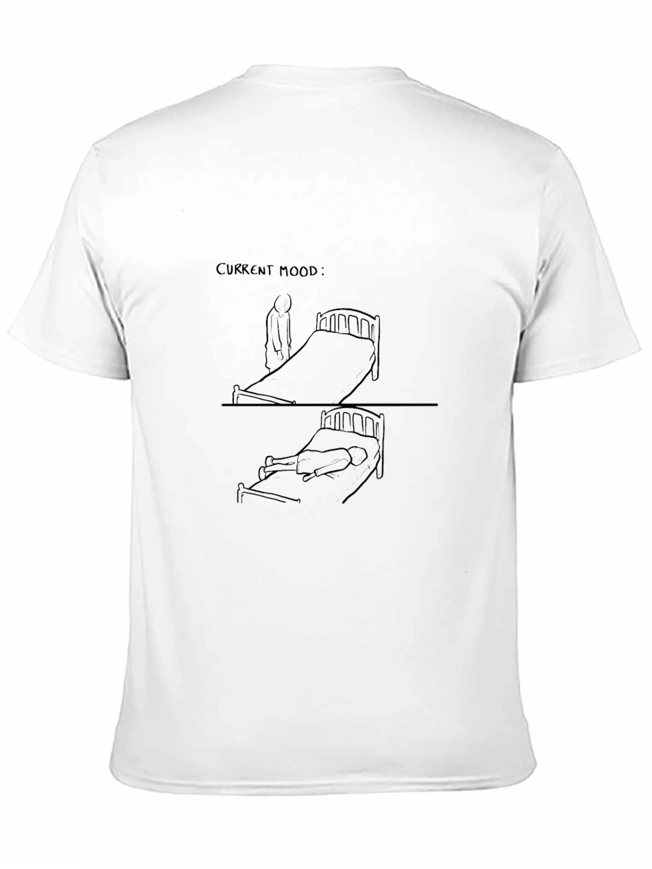 Black Current Mood Graphic T-Shirt - Unisex Black Tee view 11