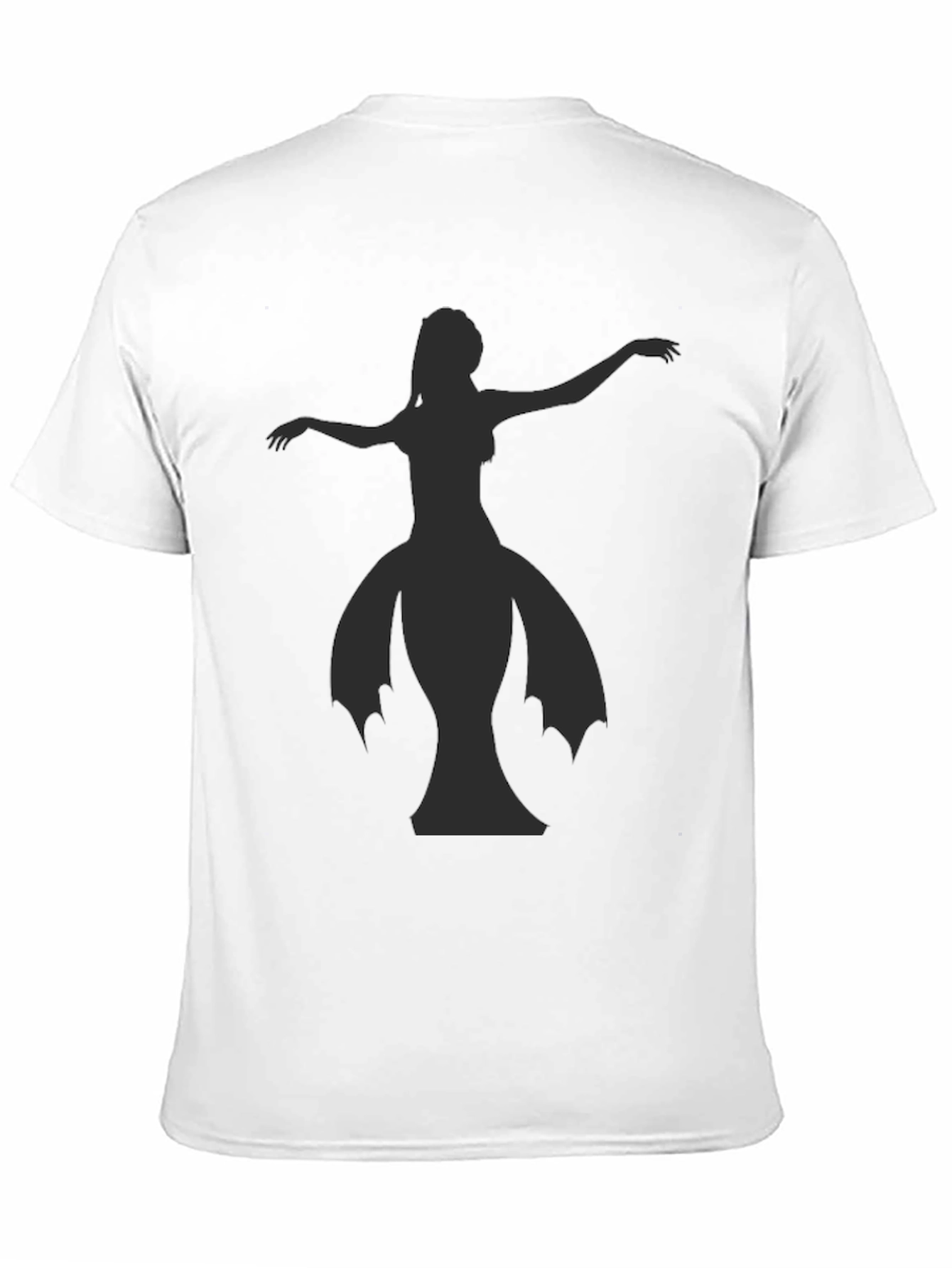 Black Elegant Black T-Shirt with Dancer Silhouette view 11