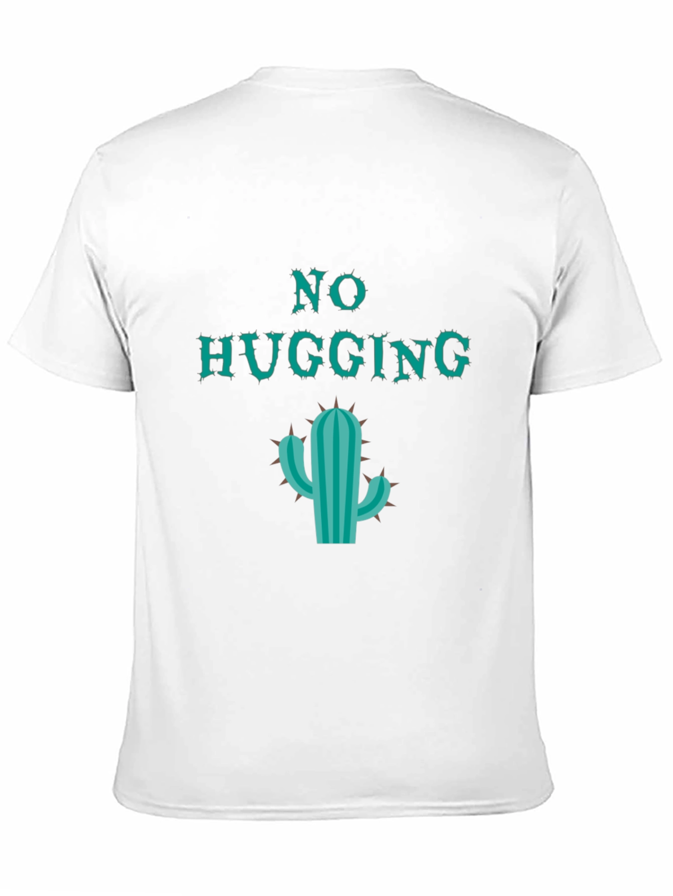 Black No Hugging Cactus Graphic Tee - Sarcastic Humor Shirt view 11