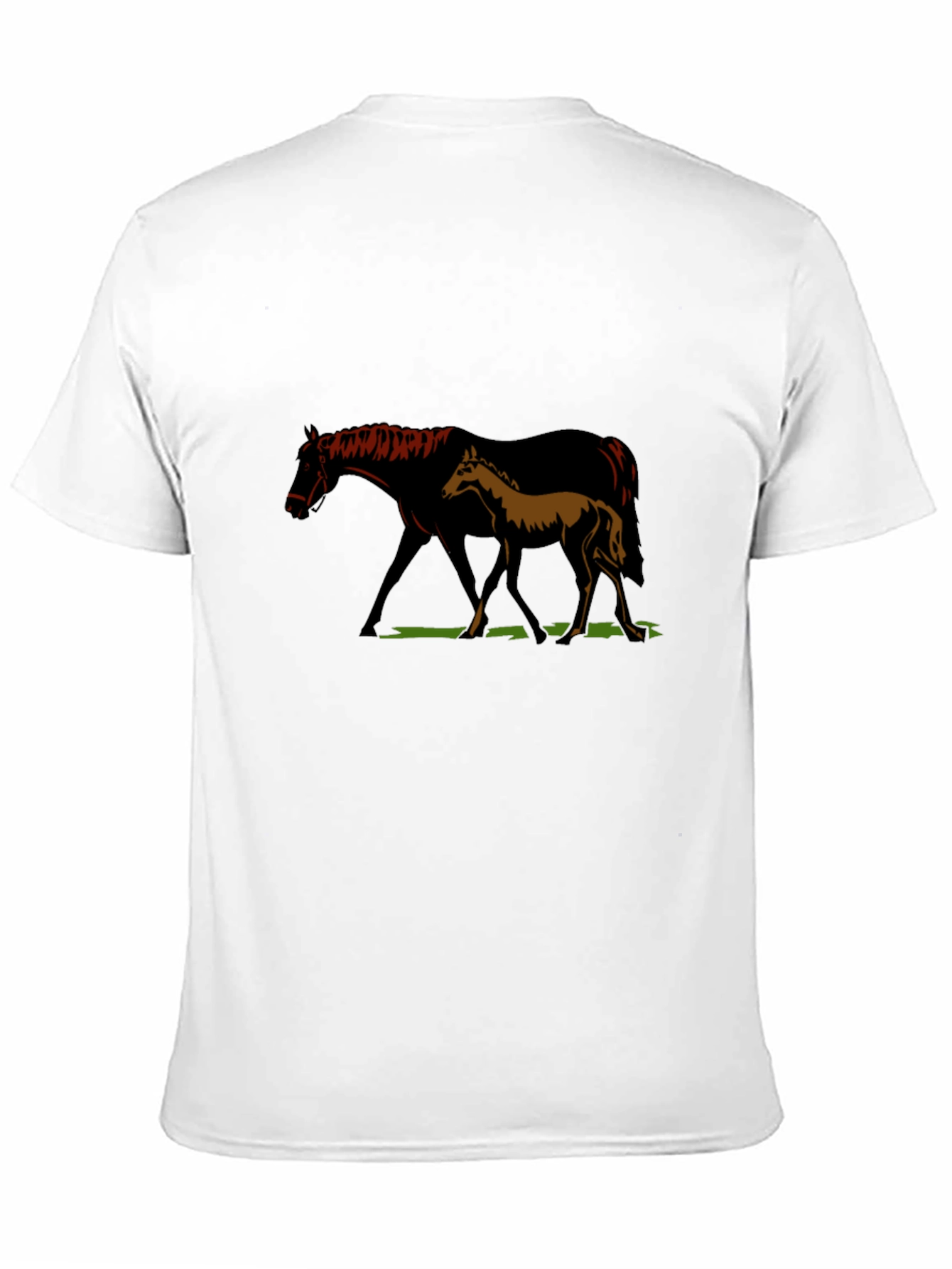 Black Horse & Foal Graphic T-Shirt - Unisex Black Tee view 11