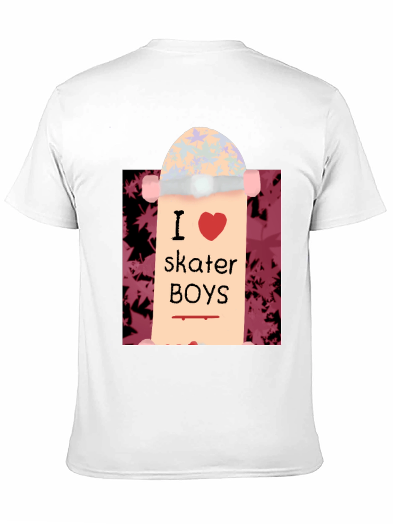 Black I Love Skater Boys T-Shirt | Unique Skateboard Tee view 11