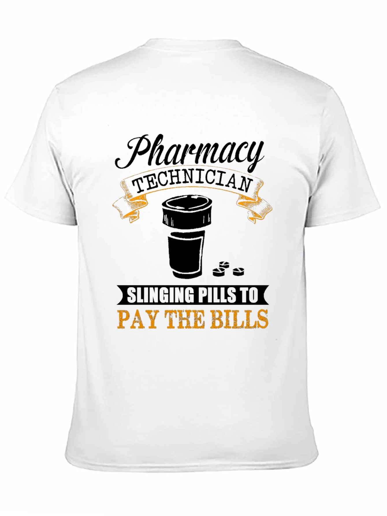 Black Pharmacy Technician Funny Graphic T-Shirt view 11