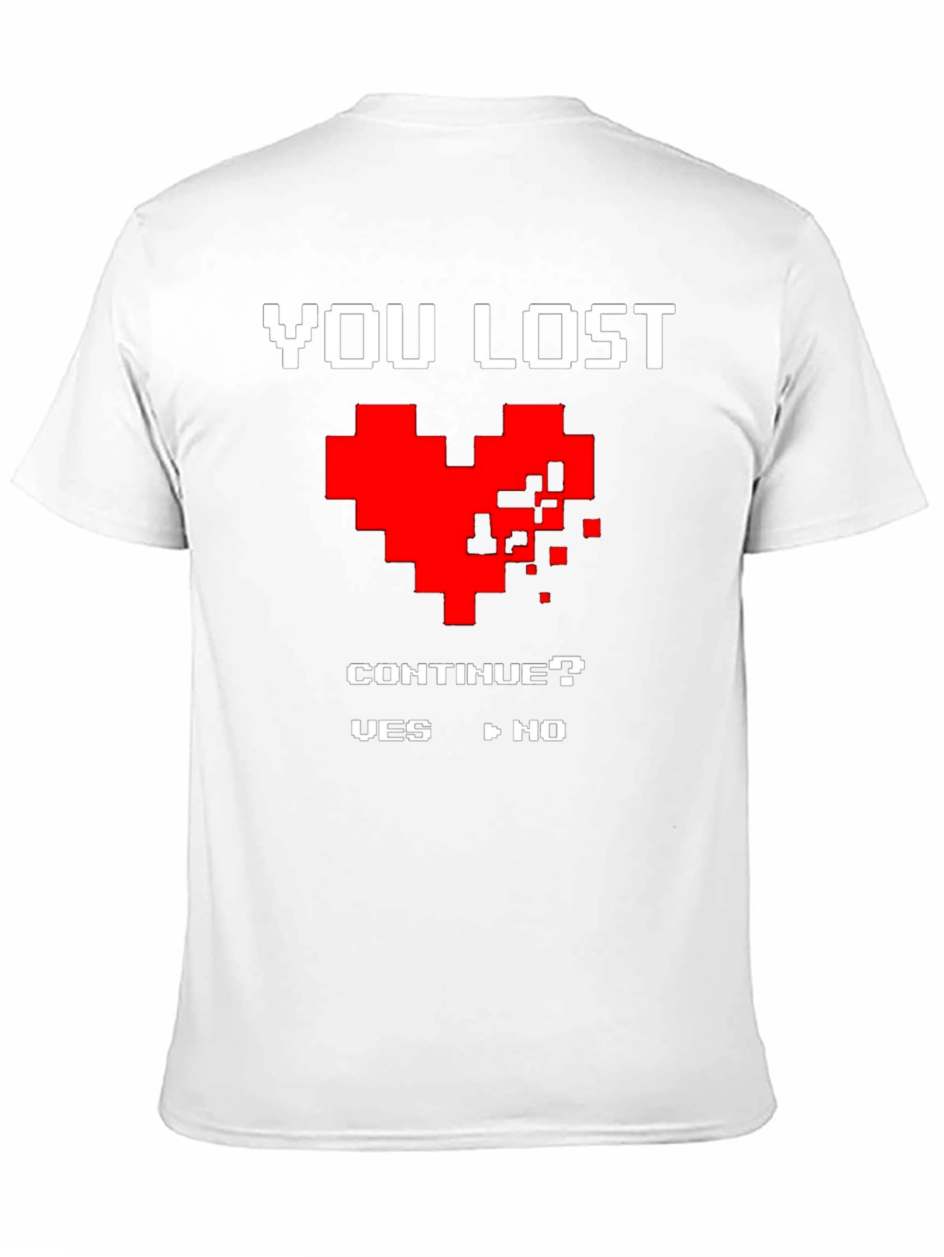Black You Lost Heart Gamer T-Shirt view 11