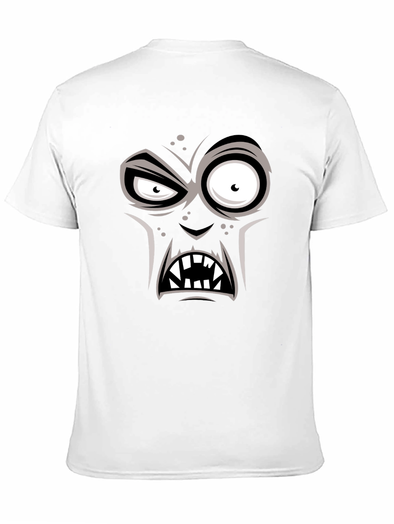 Black Monster Face Graphic T-Shirt view 11