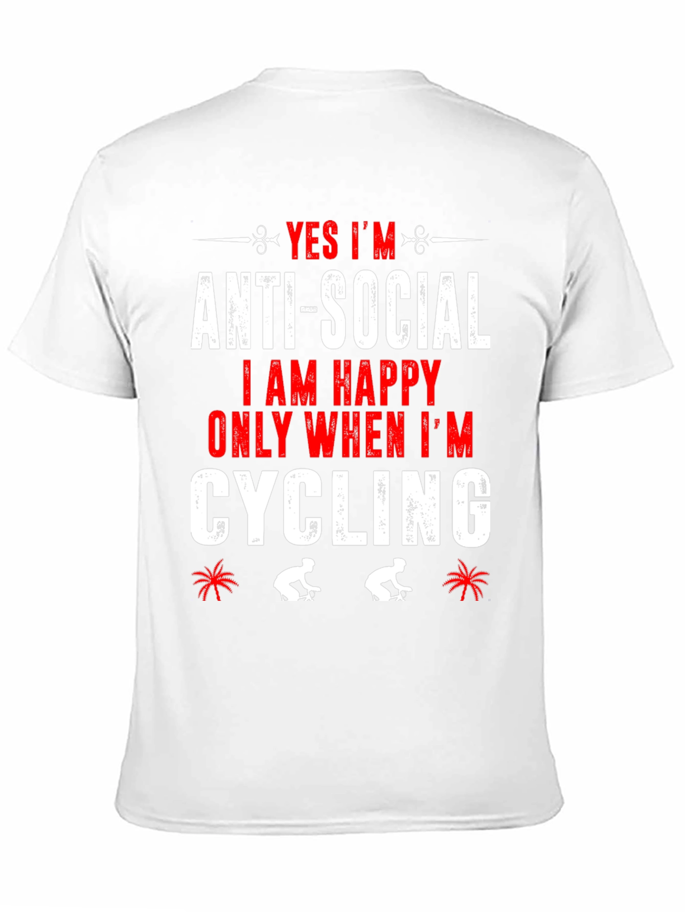 Black Anti-Social Cyclist Graphic T-Shirt view 11