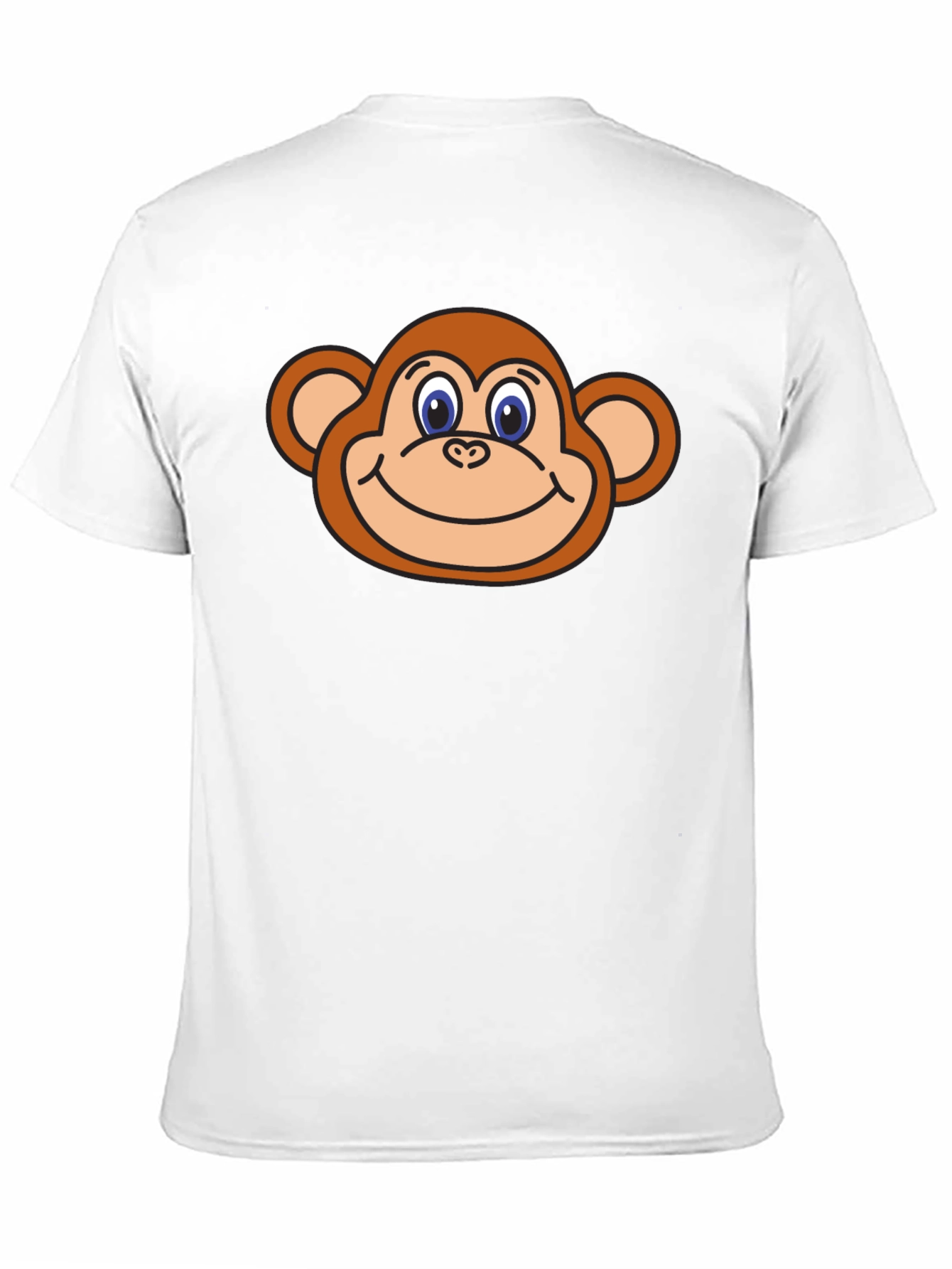 Black Monkey Face Graphic T-Shirt - Black Cotton Tee view 11