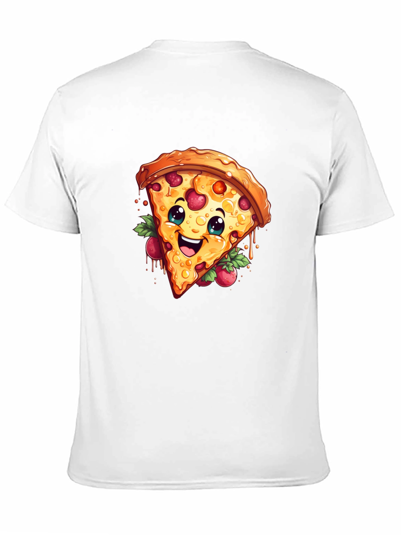 Black Funny Pizza Slice Graphic T-Shirt - Casual Black Tee view 11