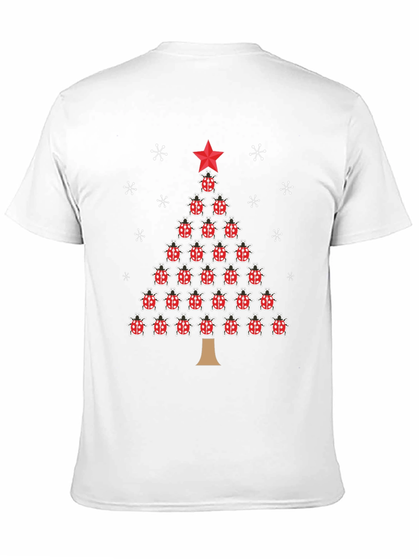 Black Ladybug Christmas Tree Black T-Shirt view 11