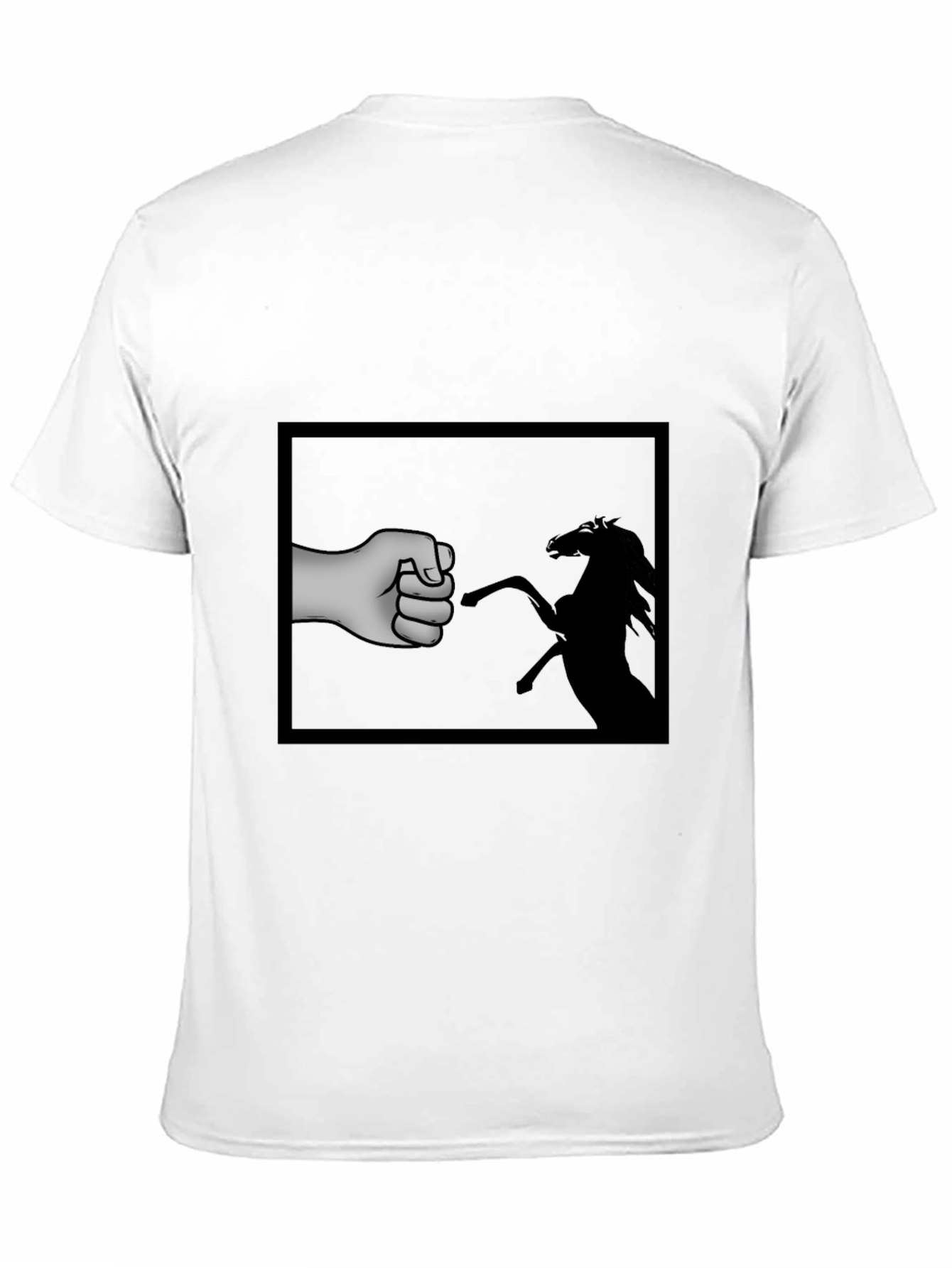 Black Fist Bump Horse Graphic T-Shirt - Black view 11