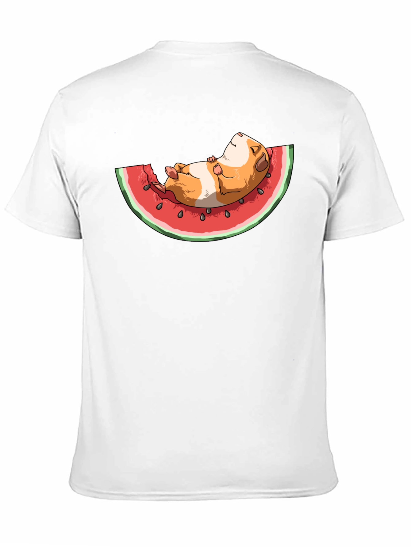 Black Guinea Pig Watermelon T-Shirt view 11