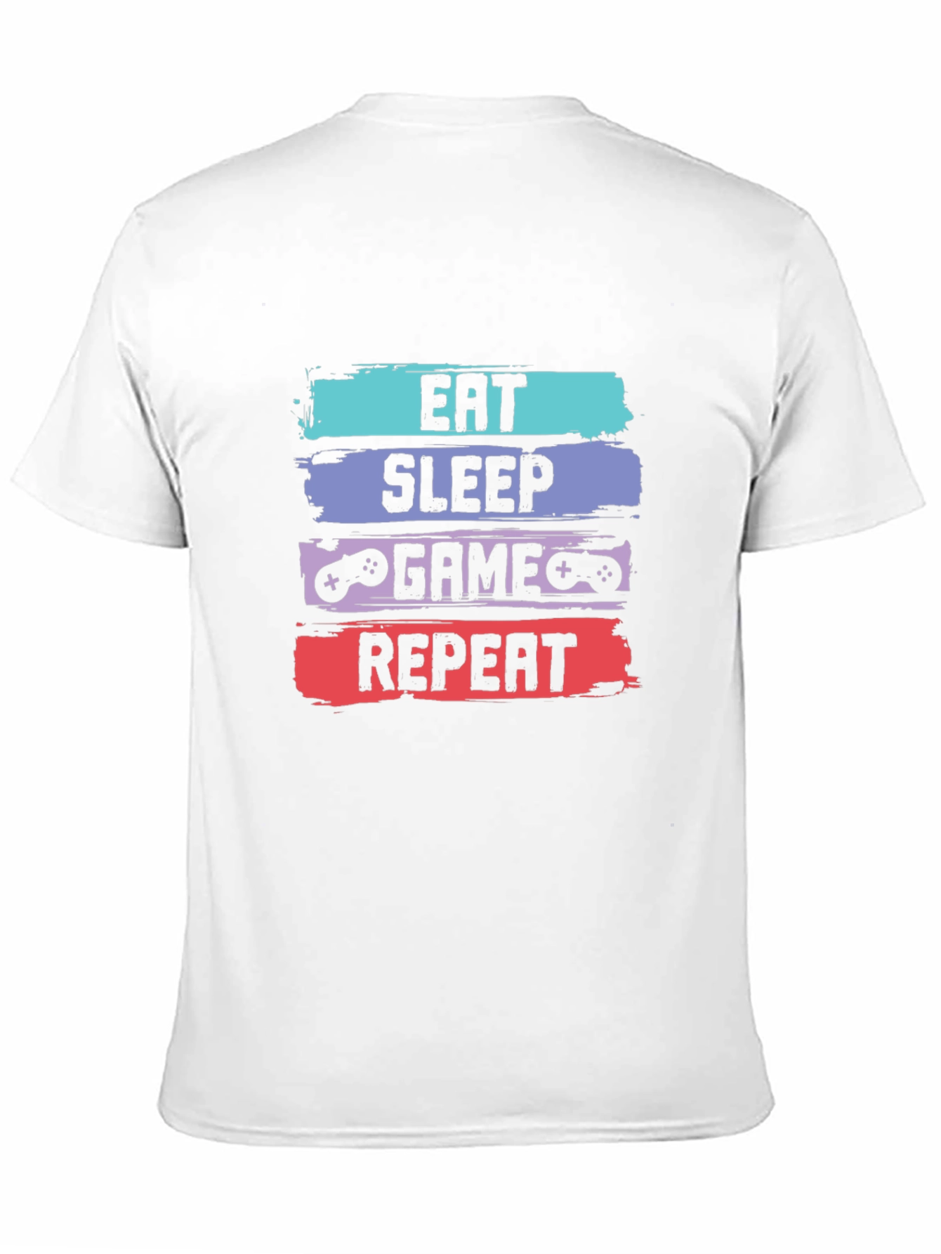 Black Eat Sleep Game Repeat T-Shirt - Gamer Tee view 11