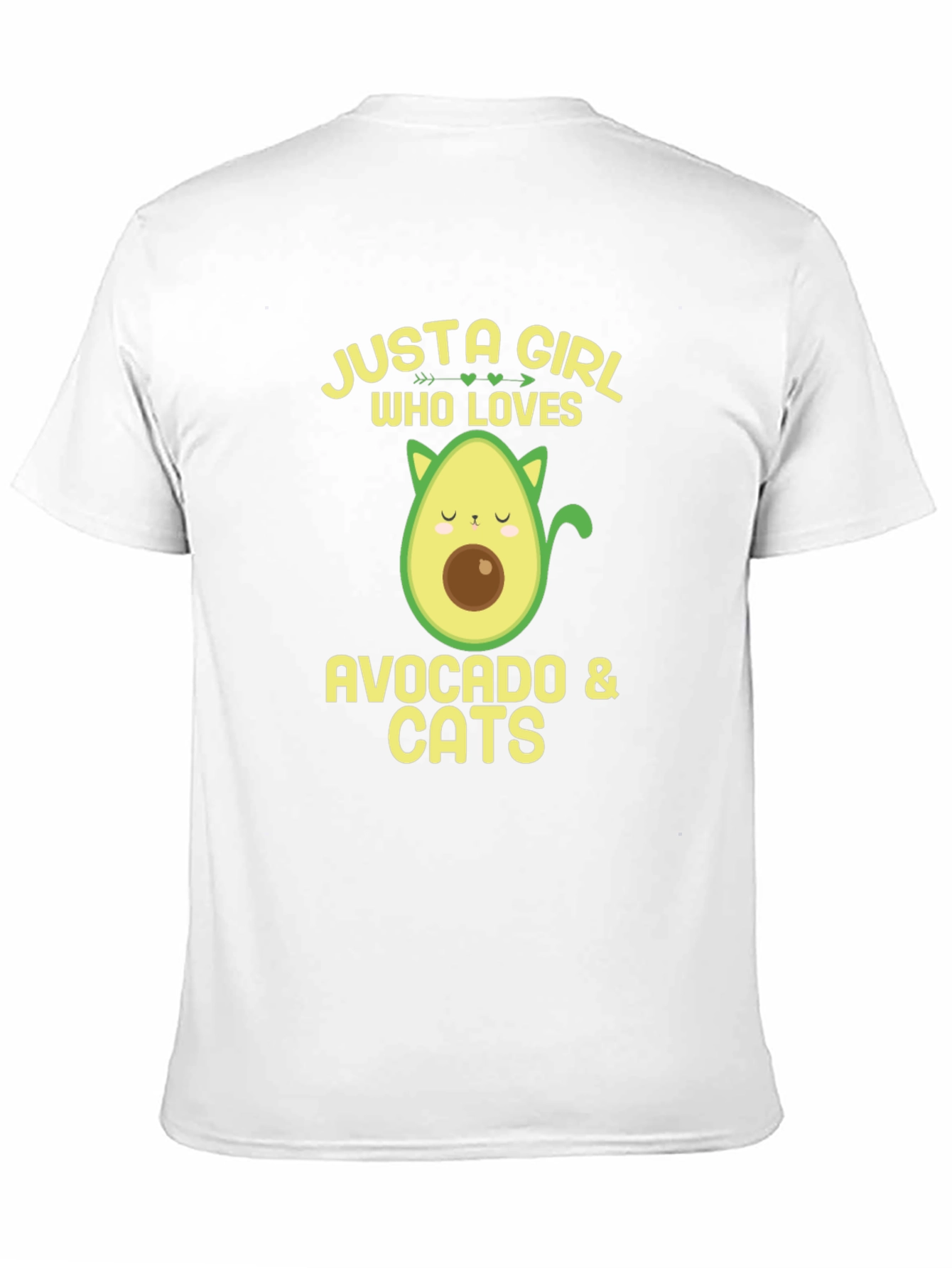 Black Avocado & Cats T-Shirt - Just A Girl Who Loves Them! view 11