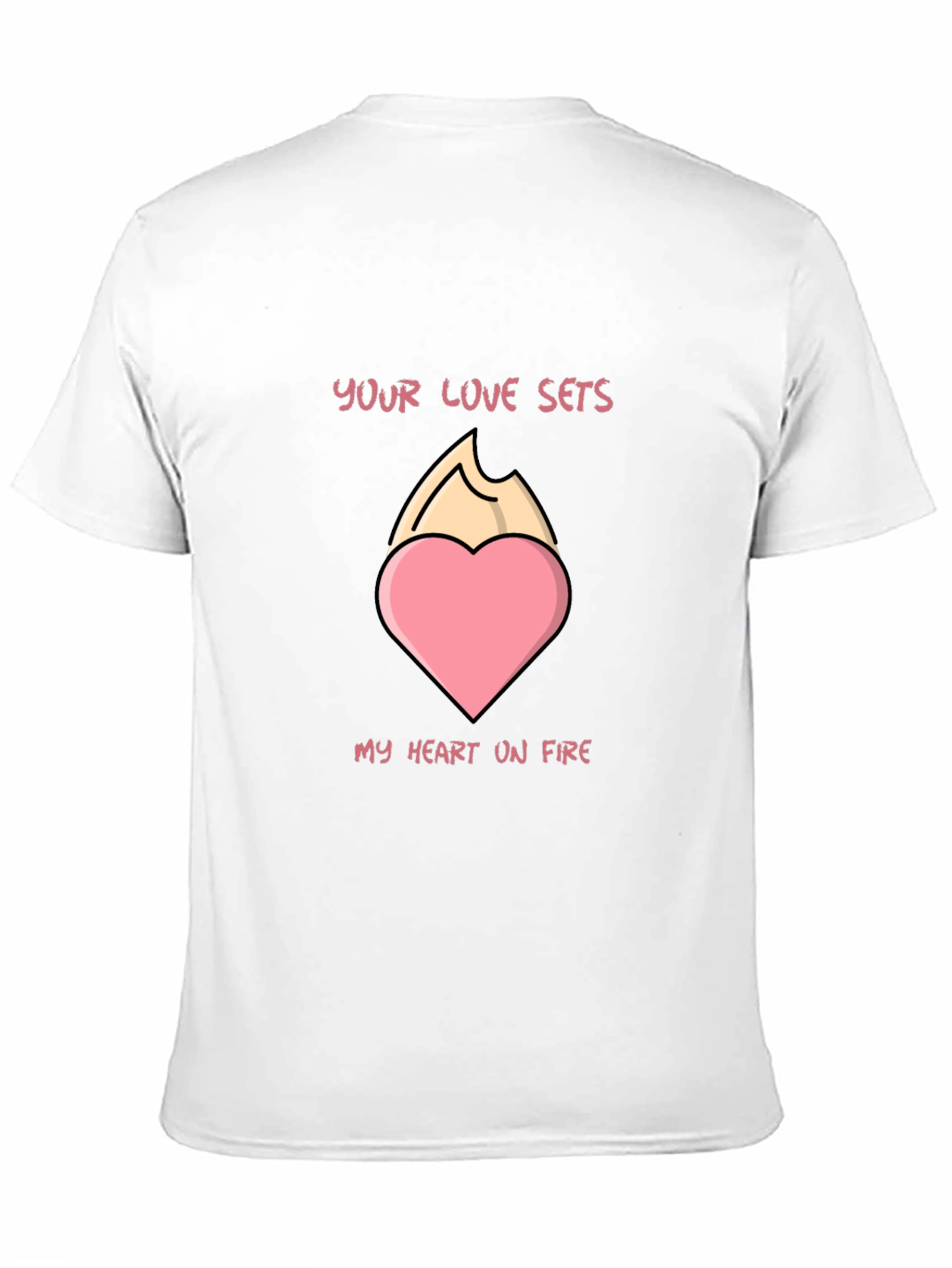 Black Heart On Fire Graphic Tee - Unique Valentine's Day Gift! view 11