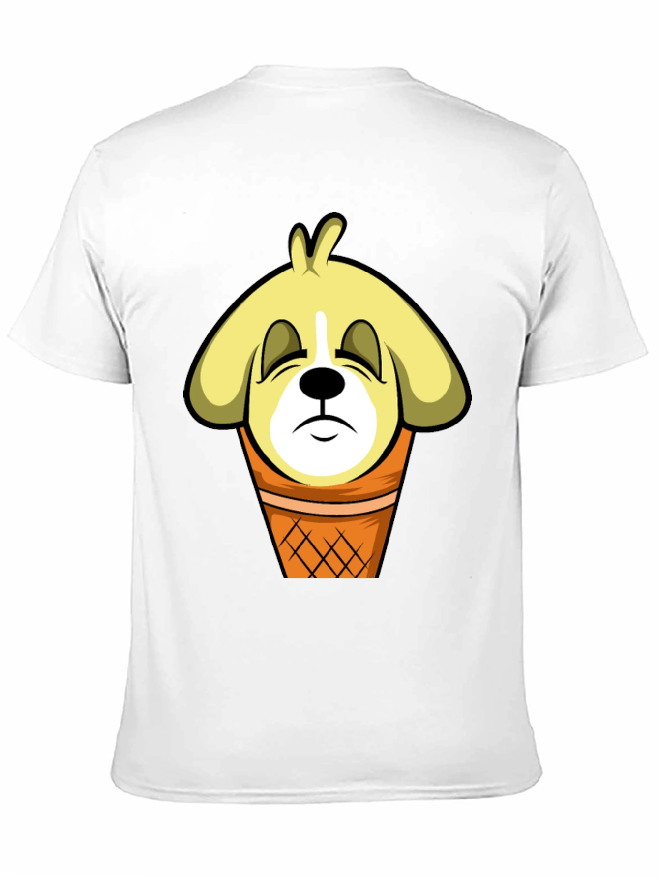 Black Funny Dog Ice Cream Cone T-Shirt view 11