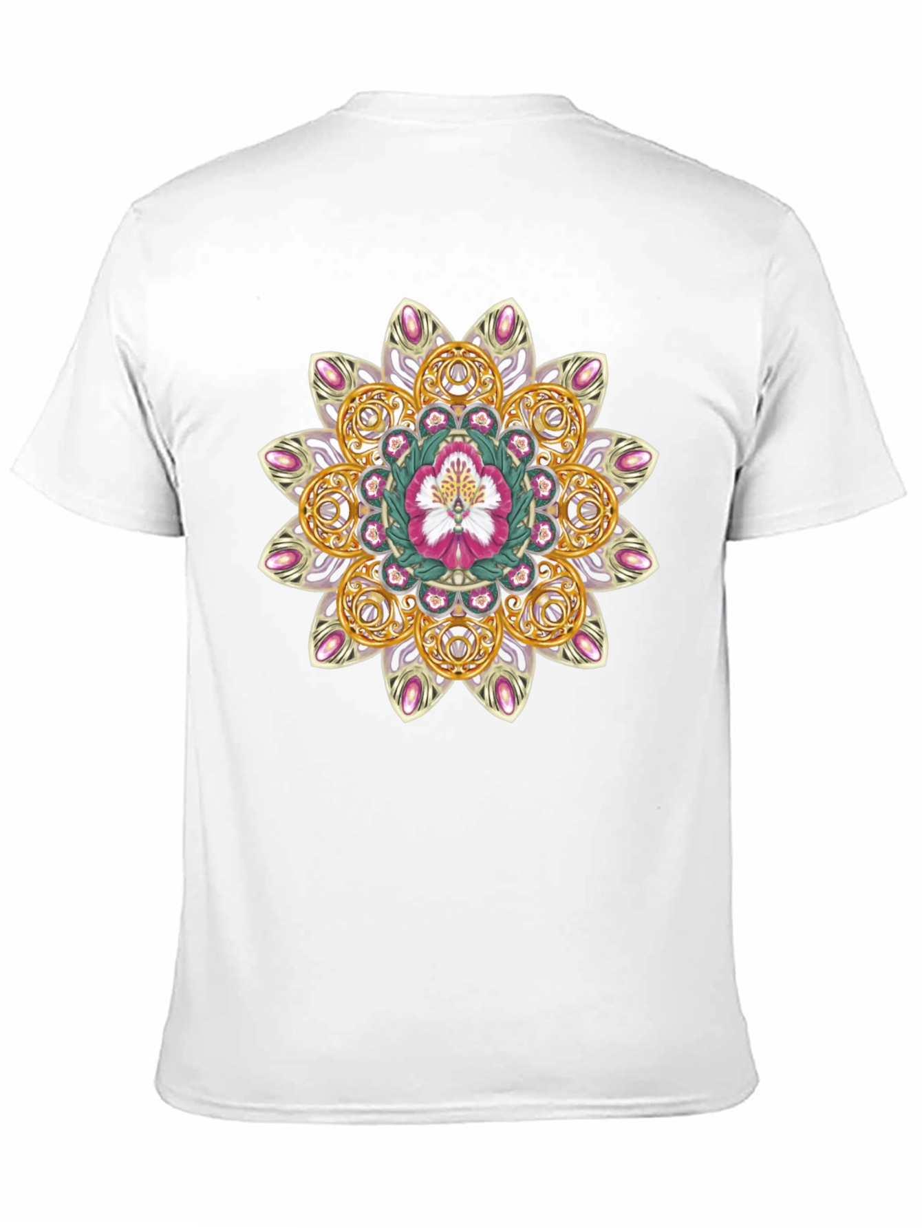 Black Floral Mandala Graphic Tee - Stylish Comfort view 11