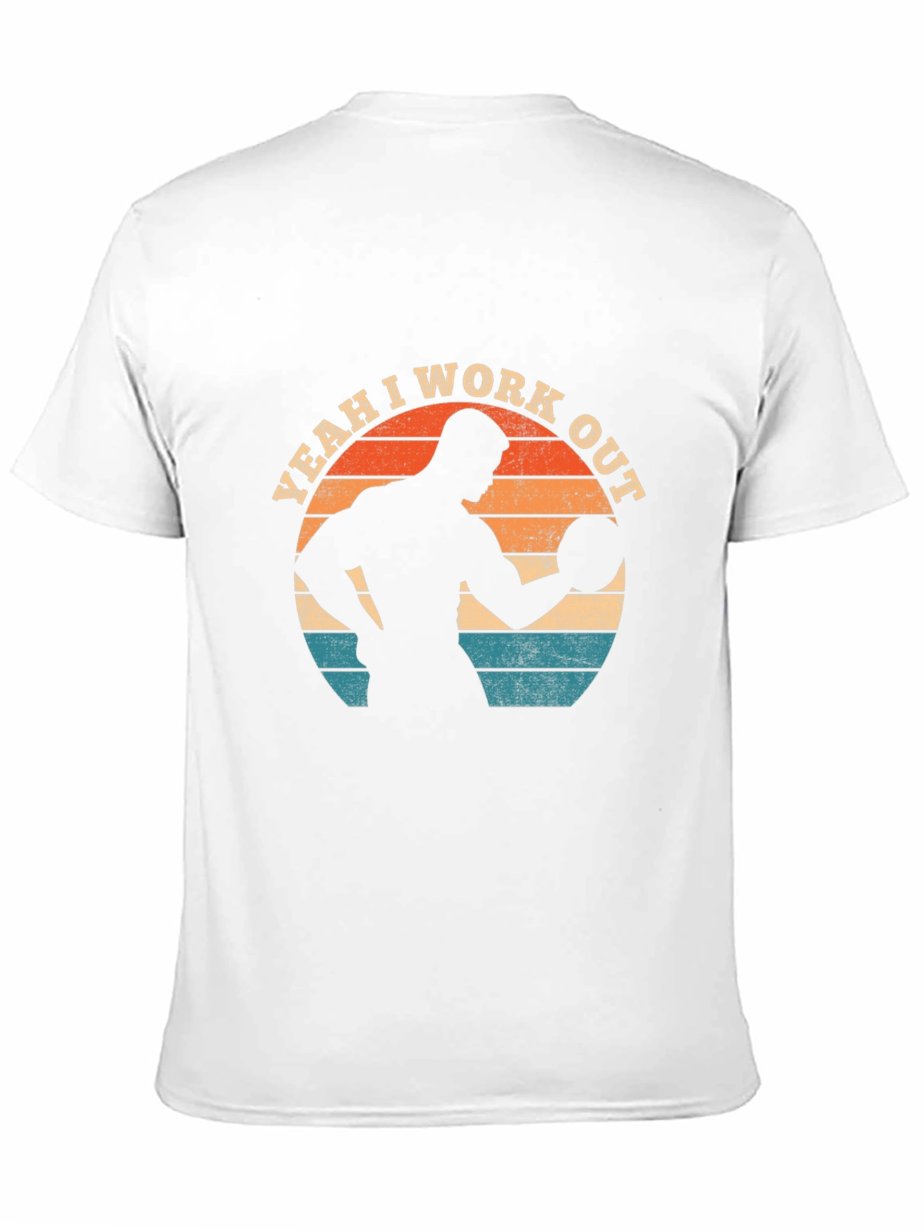 Black Yeah I Work Out T-Shirt - Black, Gym & Fitness Tee view 11