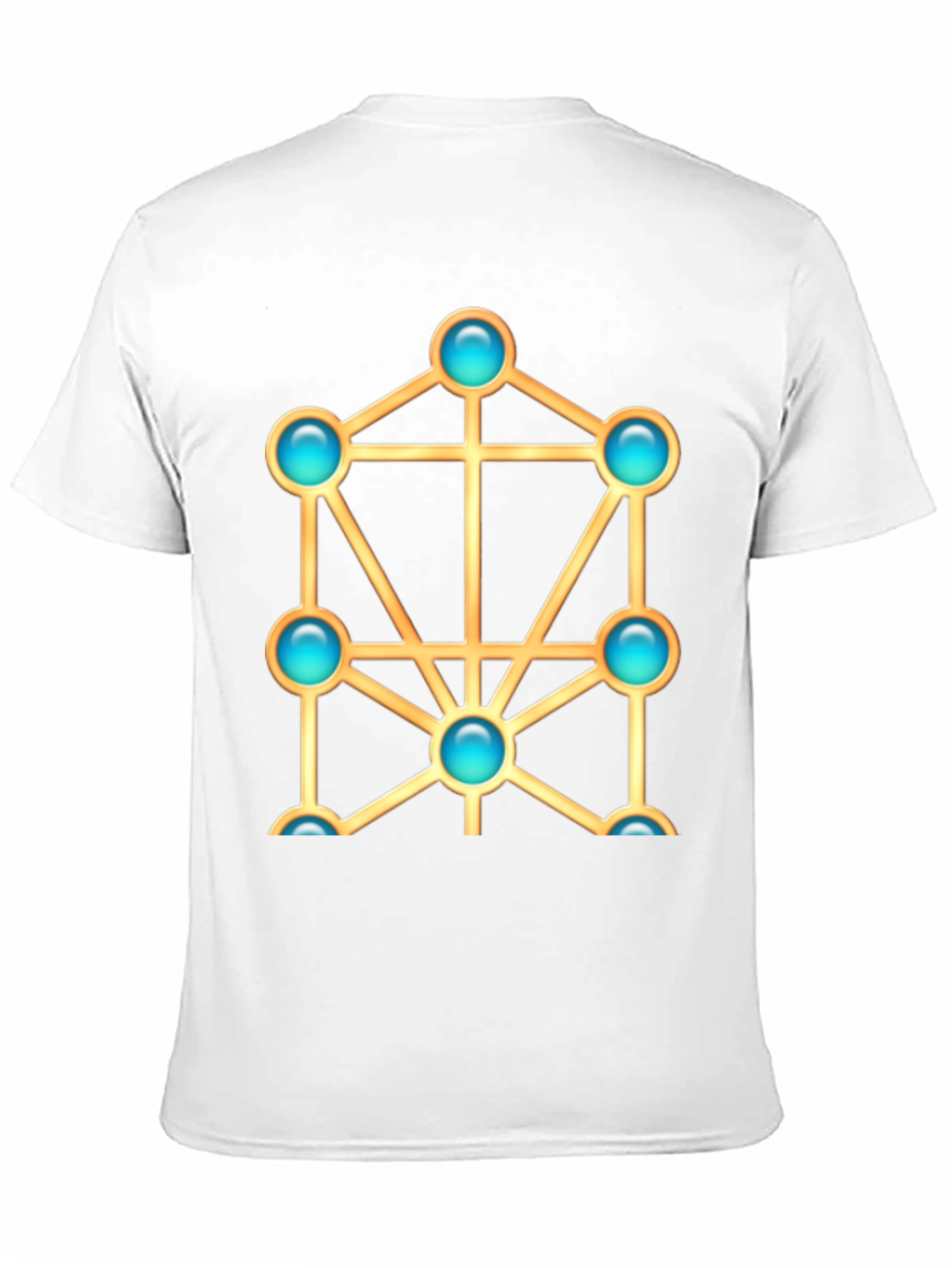 Black Geometric Design T-Shirt view 11