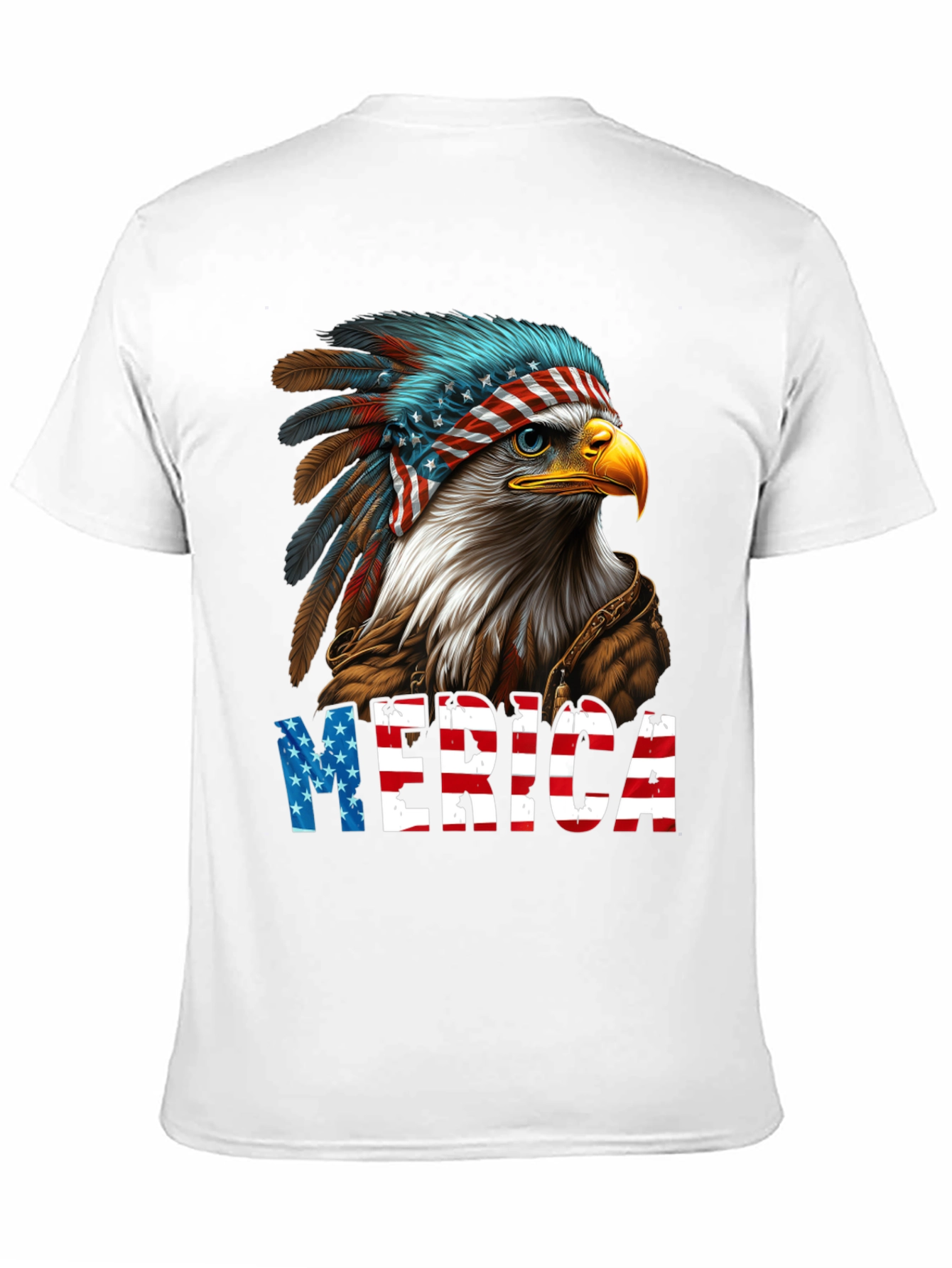 Patriotic Eagle 'Merica' Graphic T-Shirt - 11
