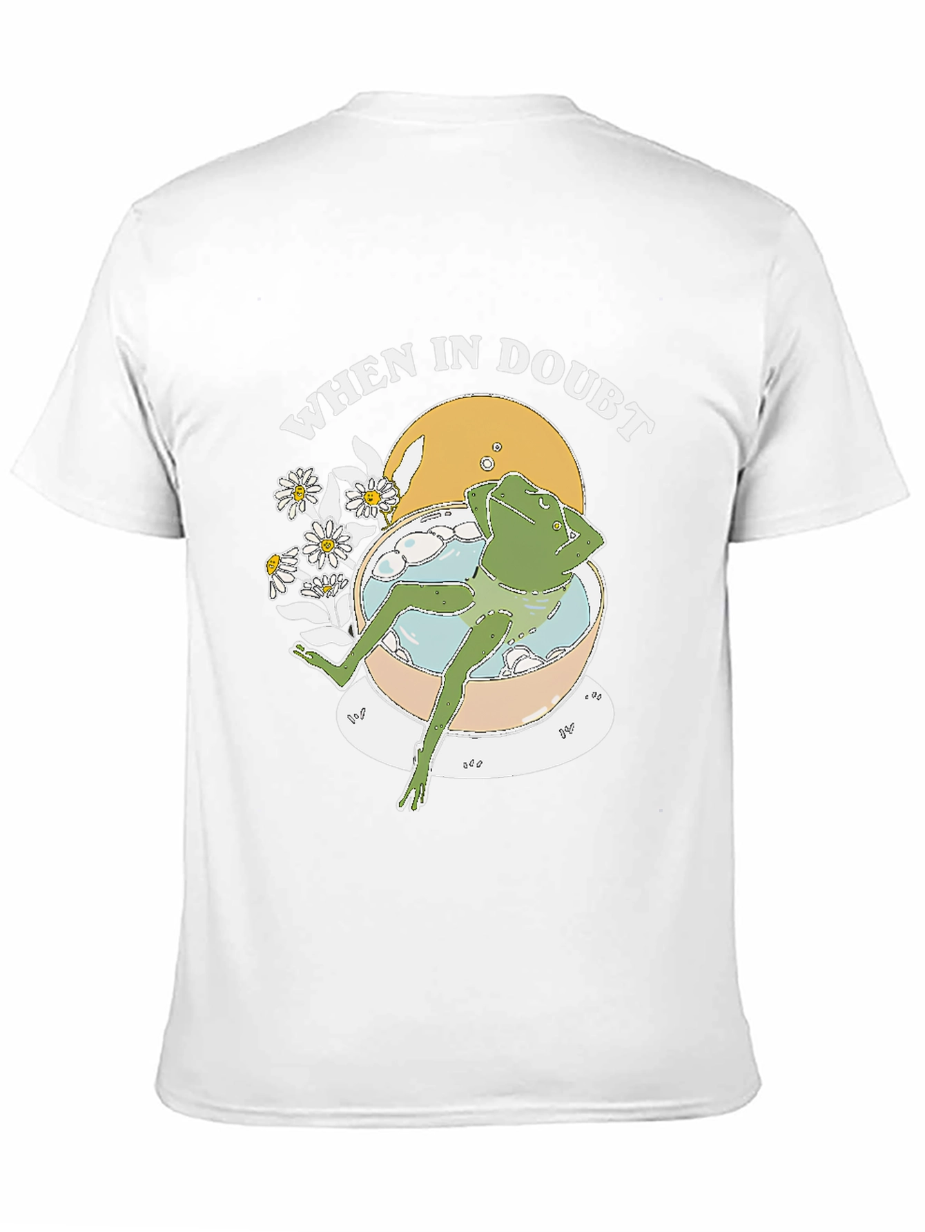 Black Relaxing Frog in Tub Graphic T-Shirt - Comfy Tee view 11