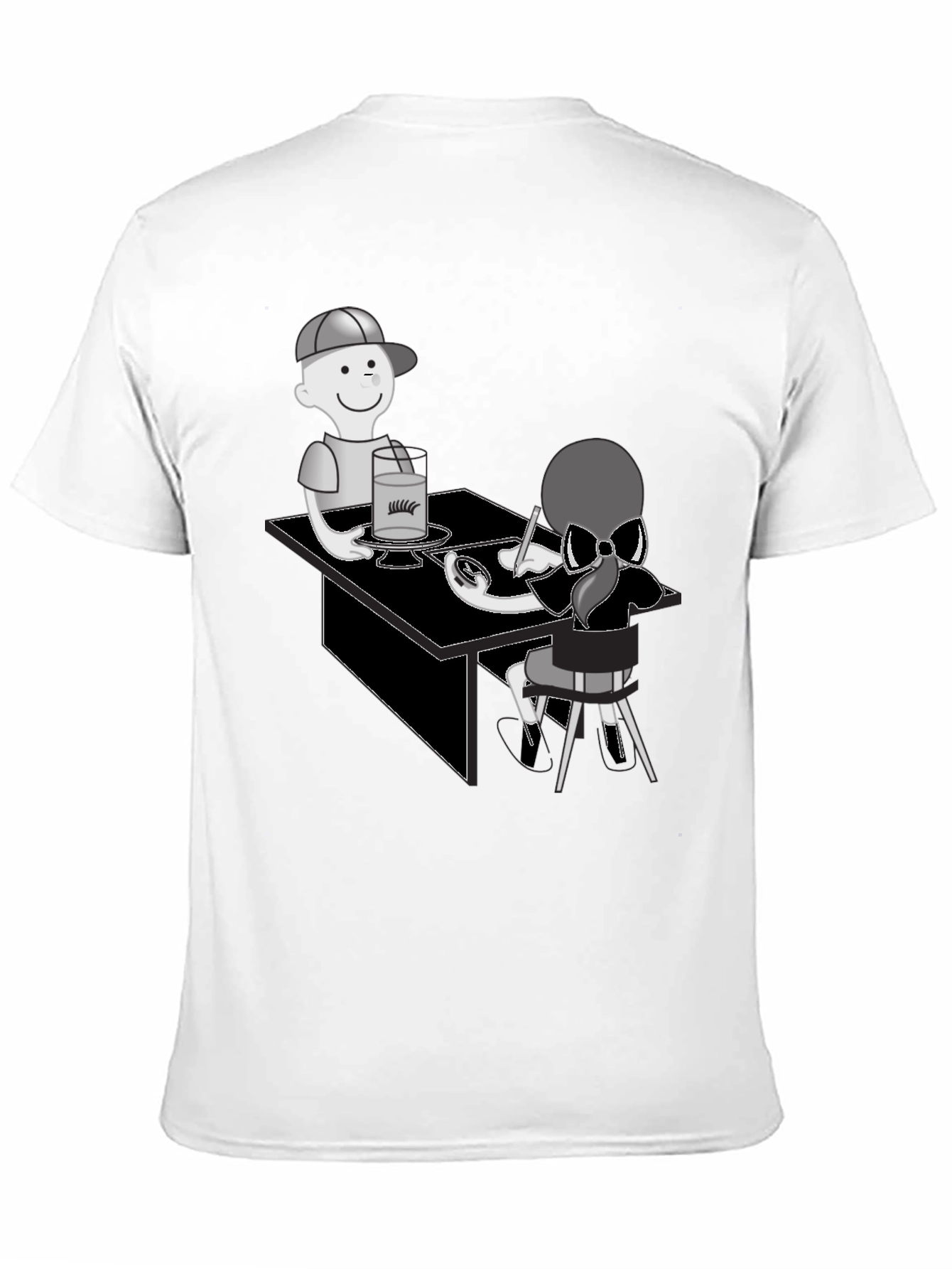 Black Cartoon Graphic T-Shirt - Artist Theme view 11