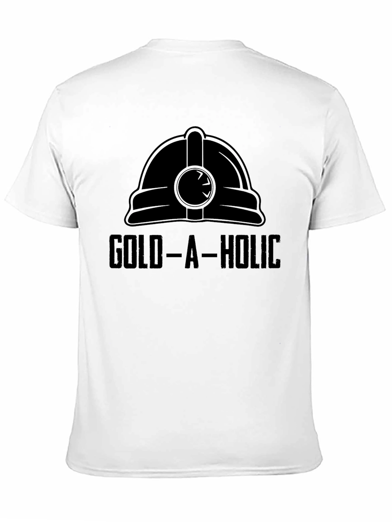 Black Gold-A-Holic Miner Helmet Graphic Tee - Black view 11