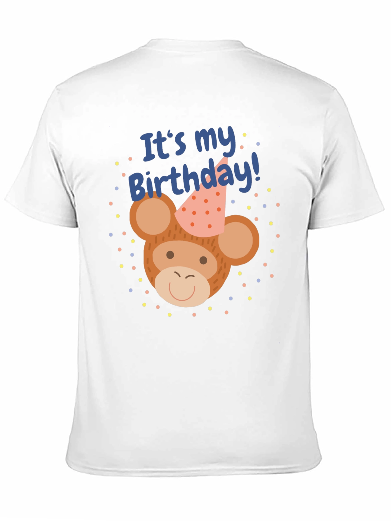 Black It's My Birthday Monkey T-Shirt view 11