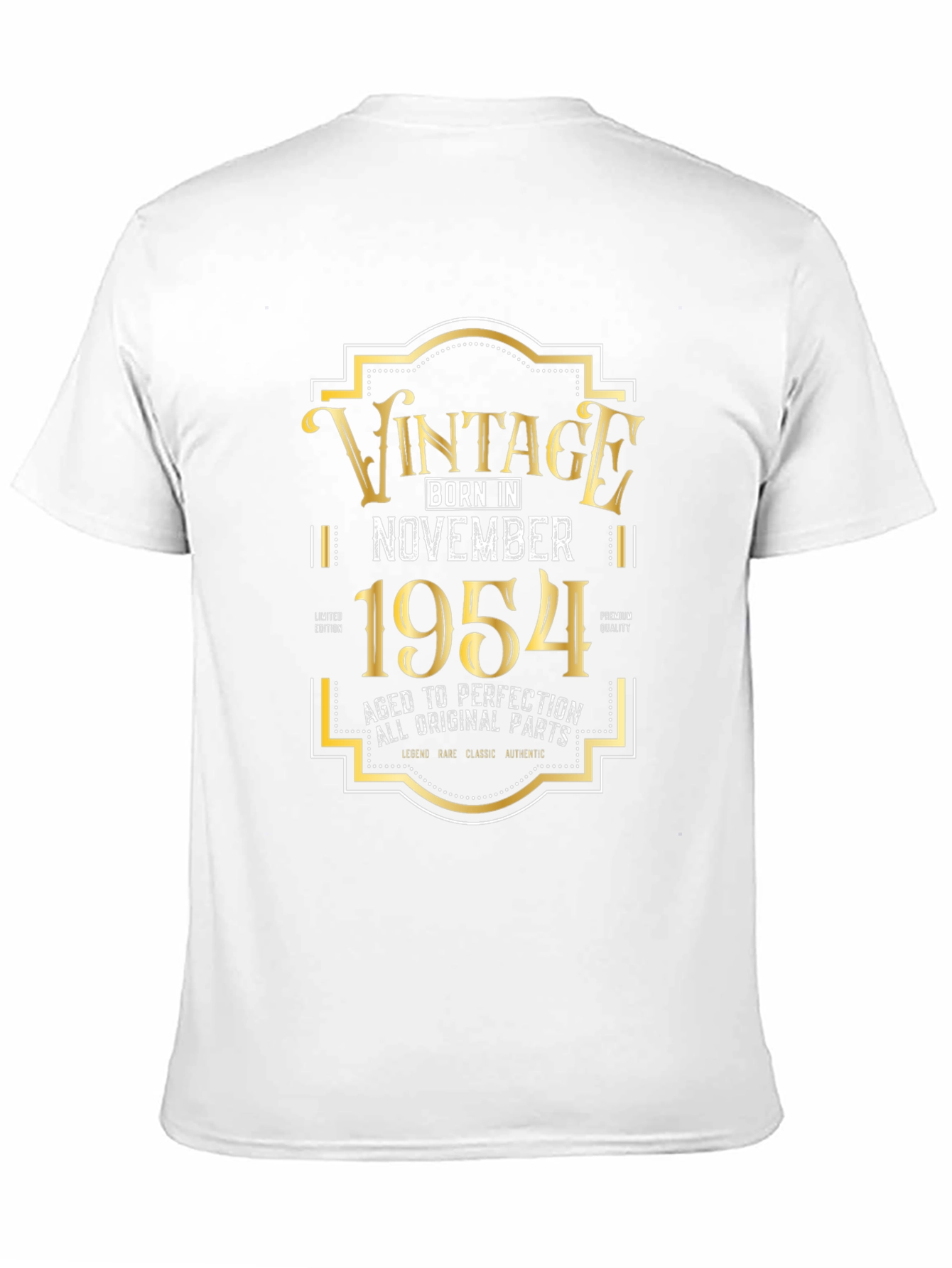 Black Vintage November 1954 Birthday T-Shirt view 11