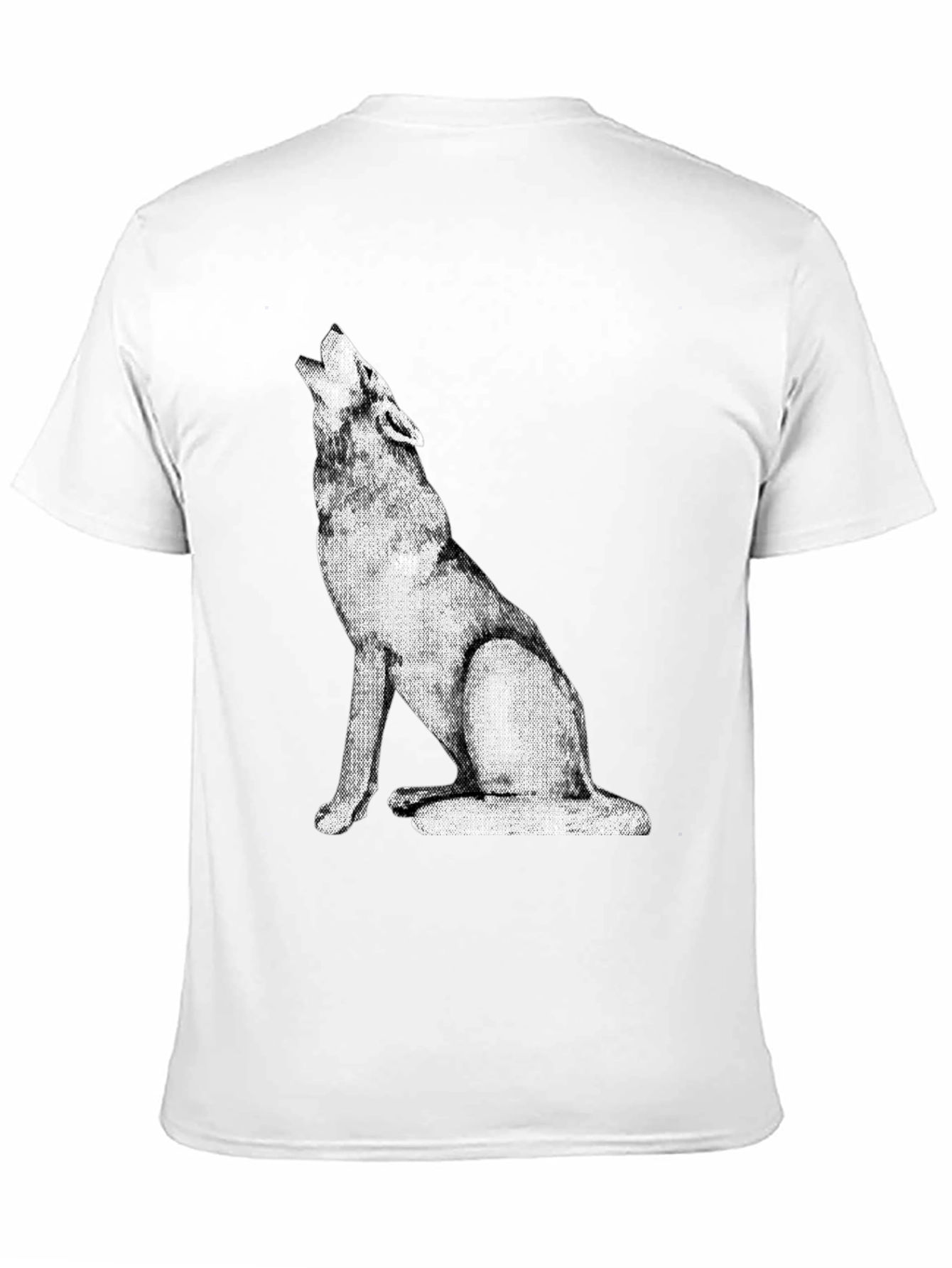 Black Wolf Howling Graphic Tee - Black view 11