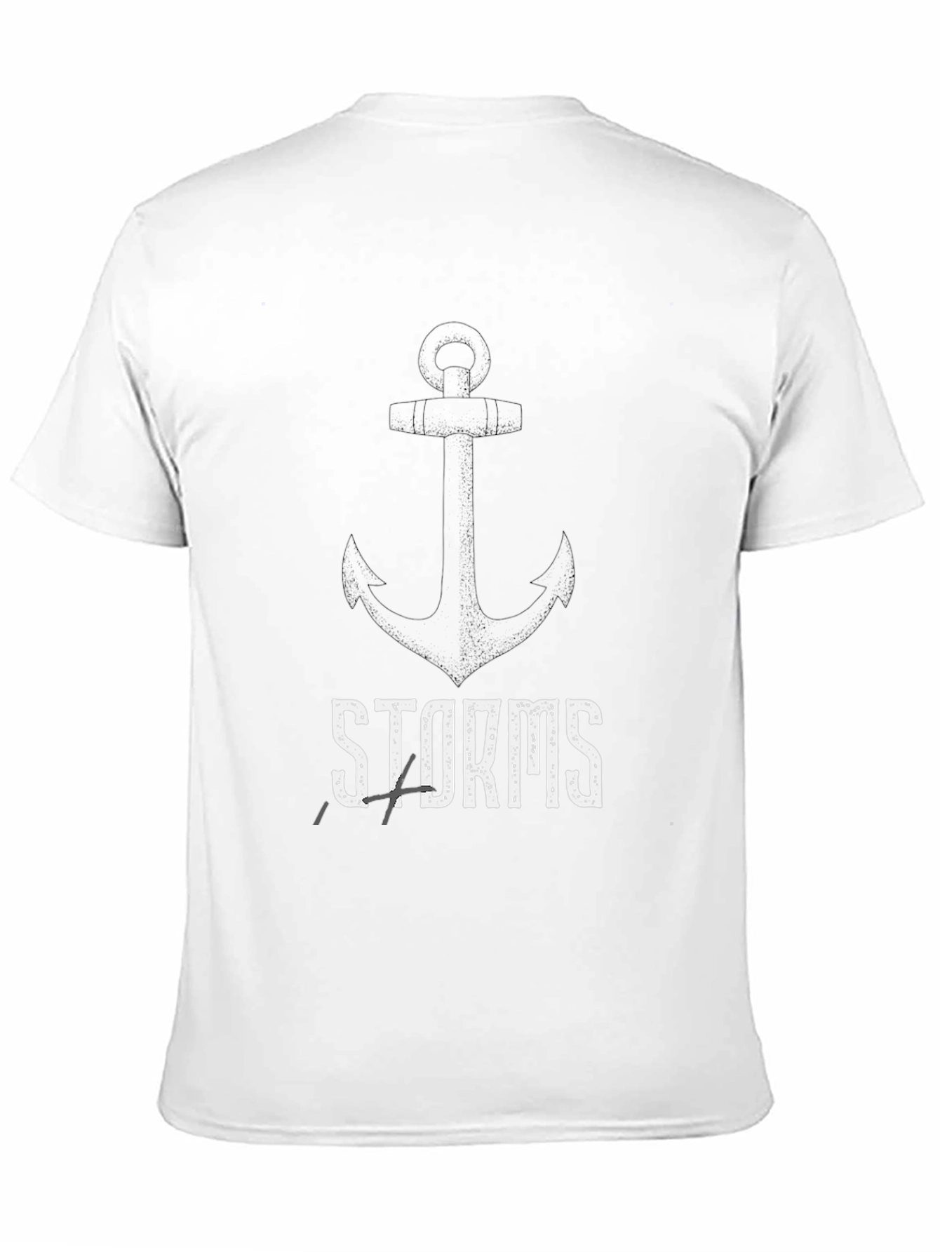 Black Storms Pass Anchor Graphic T-Shirt - Unisex view 11
