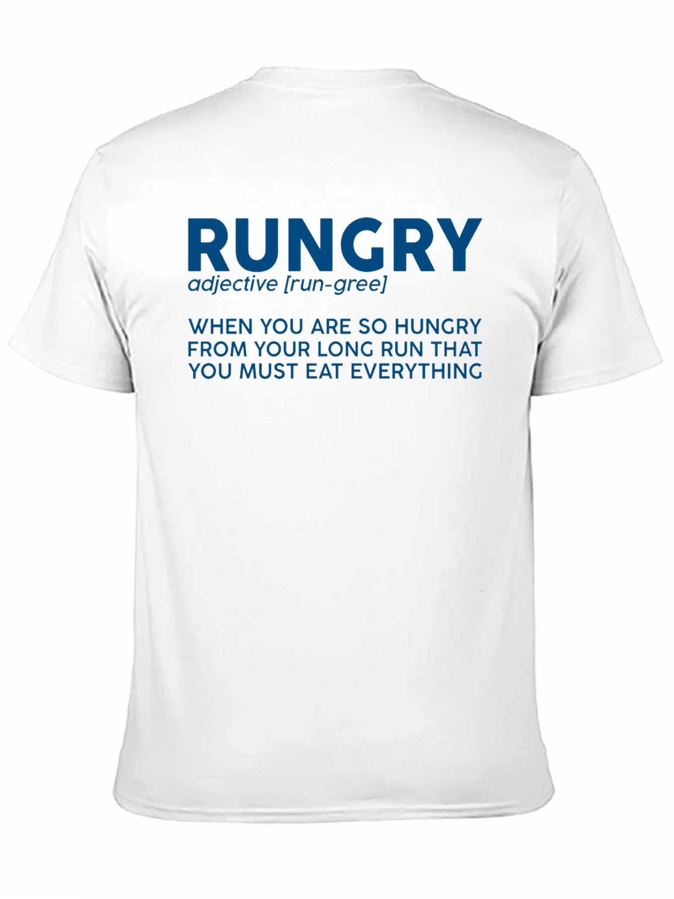 Black RUNGRY T-Shirt - Funny Running Joke view 11