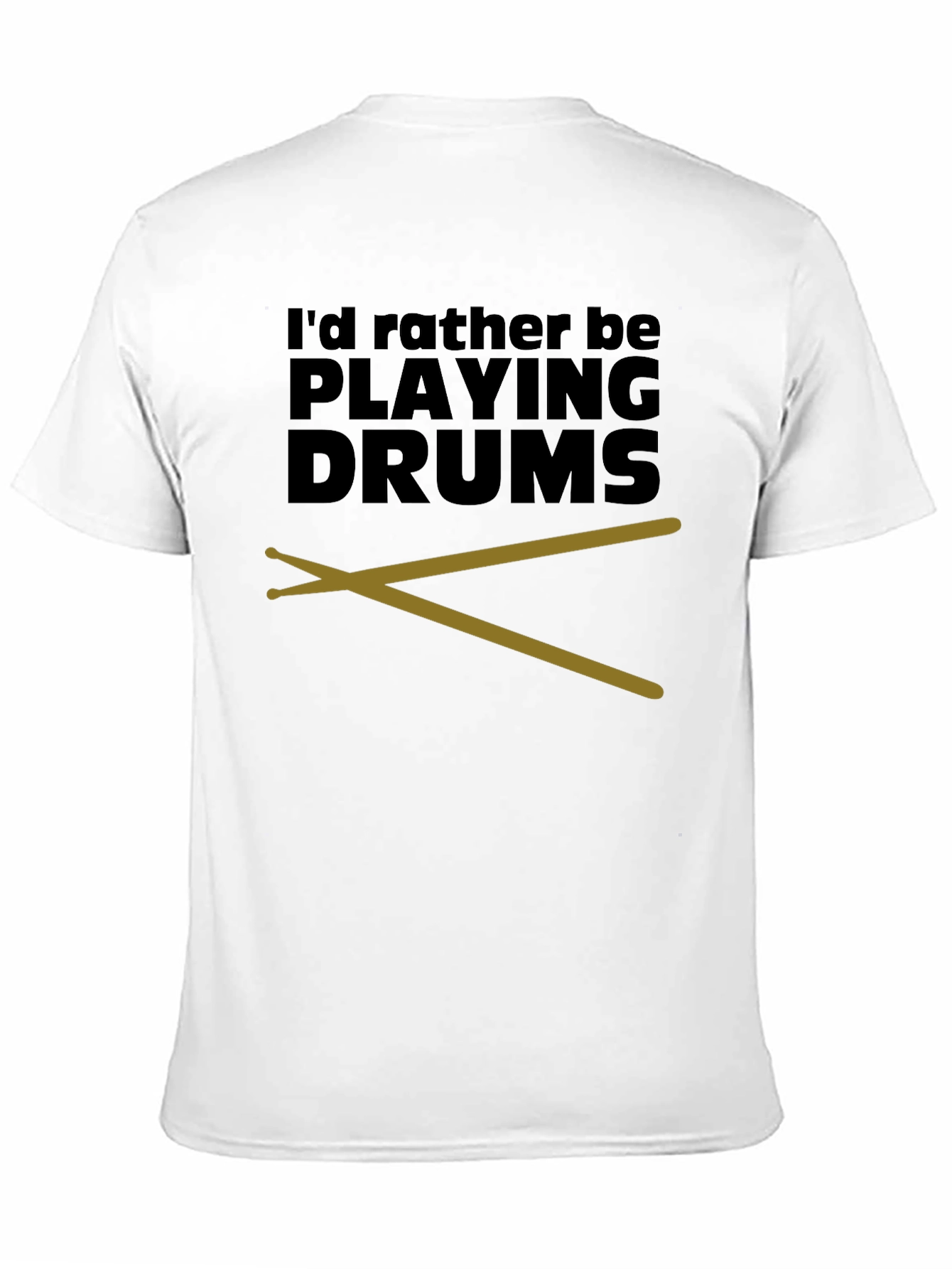 Black Drummer T-Shirt - I'd Rather Be Playing Drums view 11