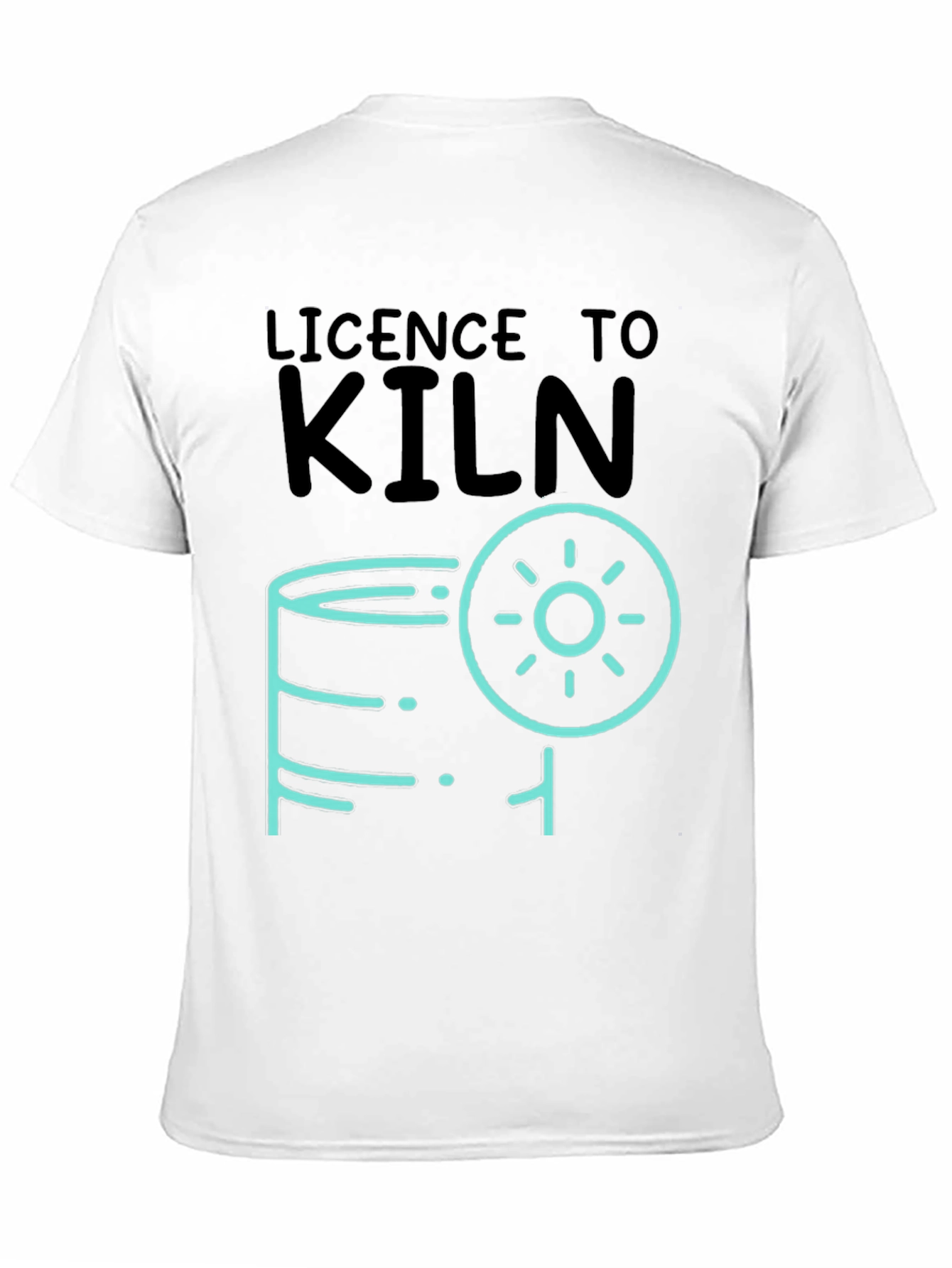Black Licence to Kiln Graphic T-Shirt - Pottery Lover Tee view 11