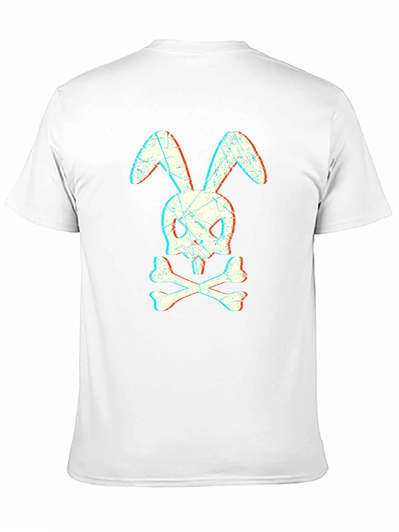 Black Skull Bunny Graphic T-Shirt - Edgy Streetwear view 11