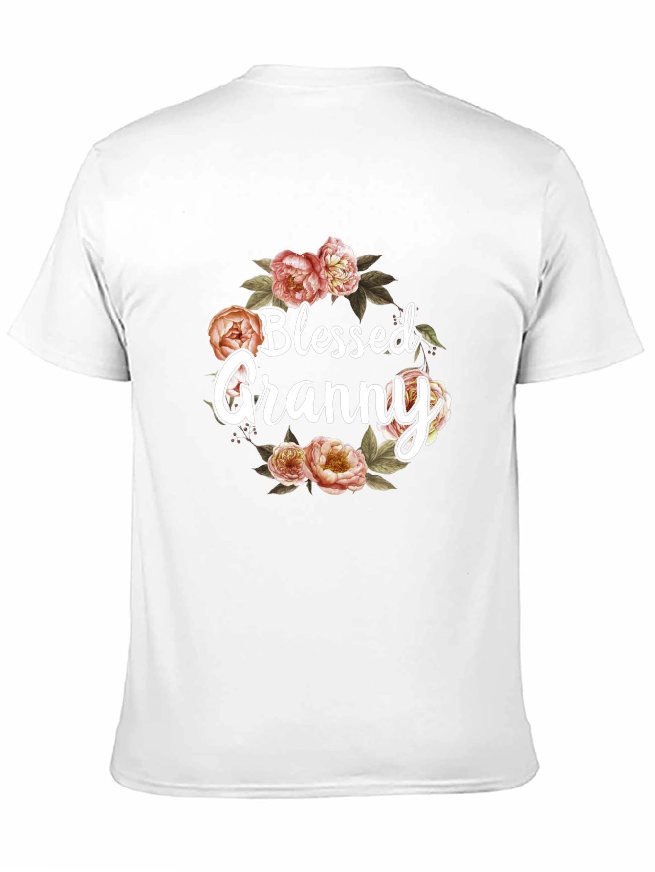 Black Blessed Granny Floral Graphic T-Shirt view 11
