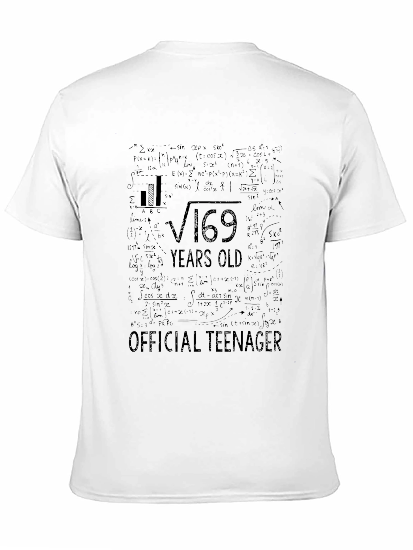 Black Funny Math 13th Birthday Teenager T-Shirt view 11