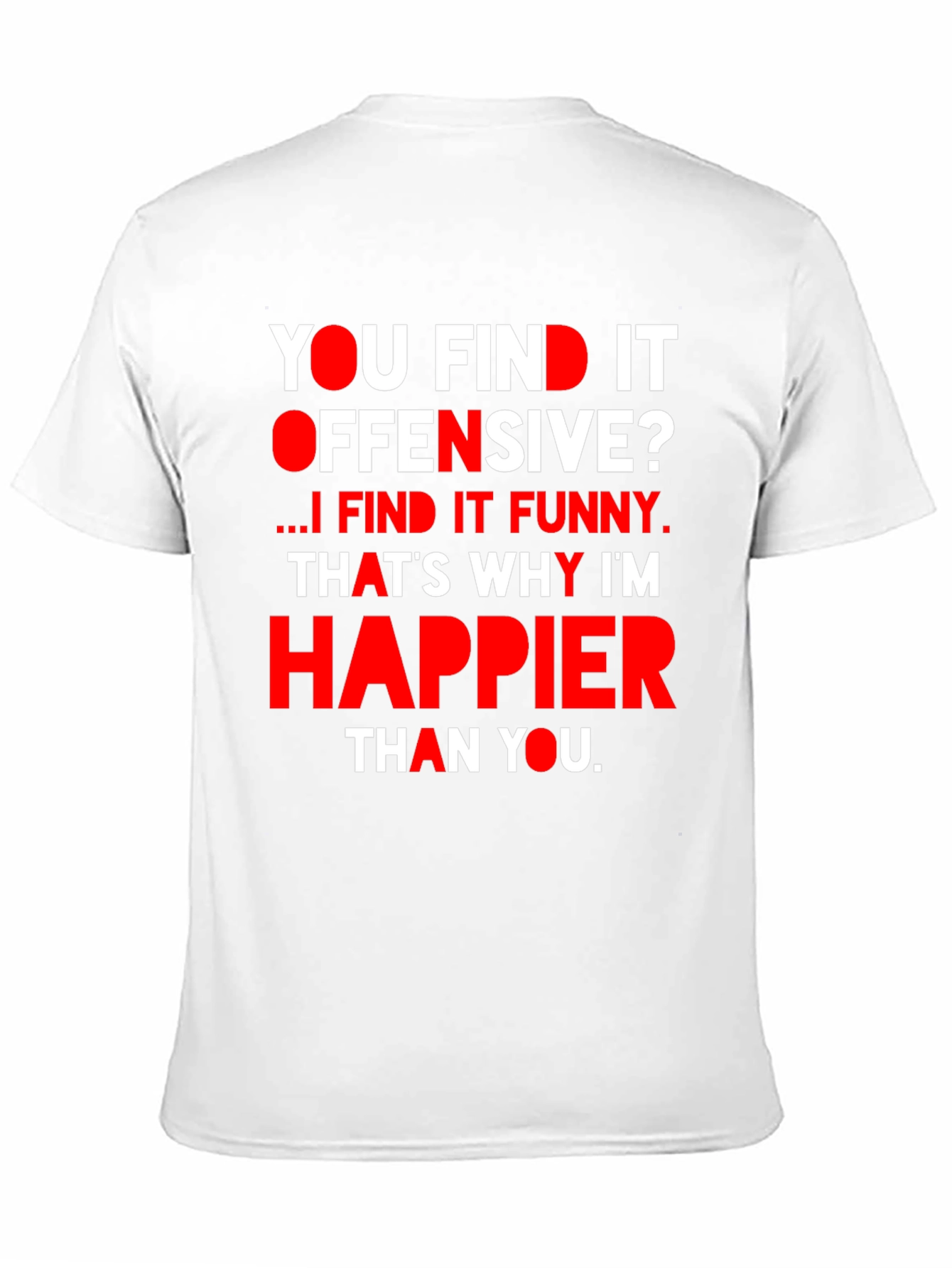 Black Offensive Humor T-Shirt: I Find It Funny view 11