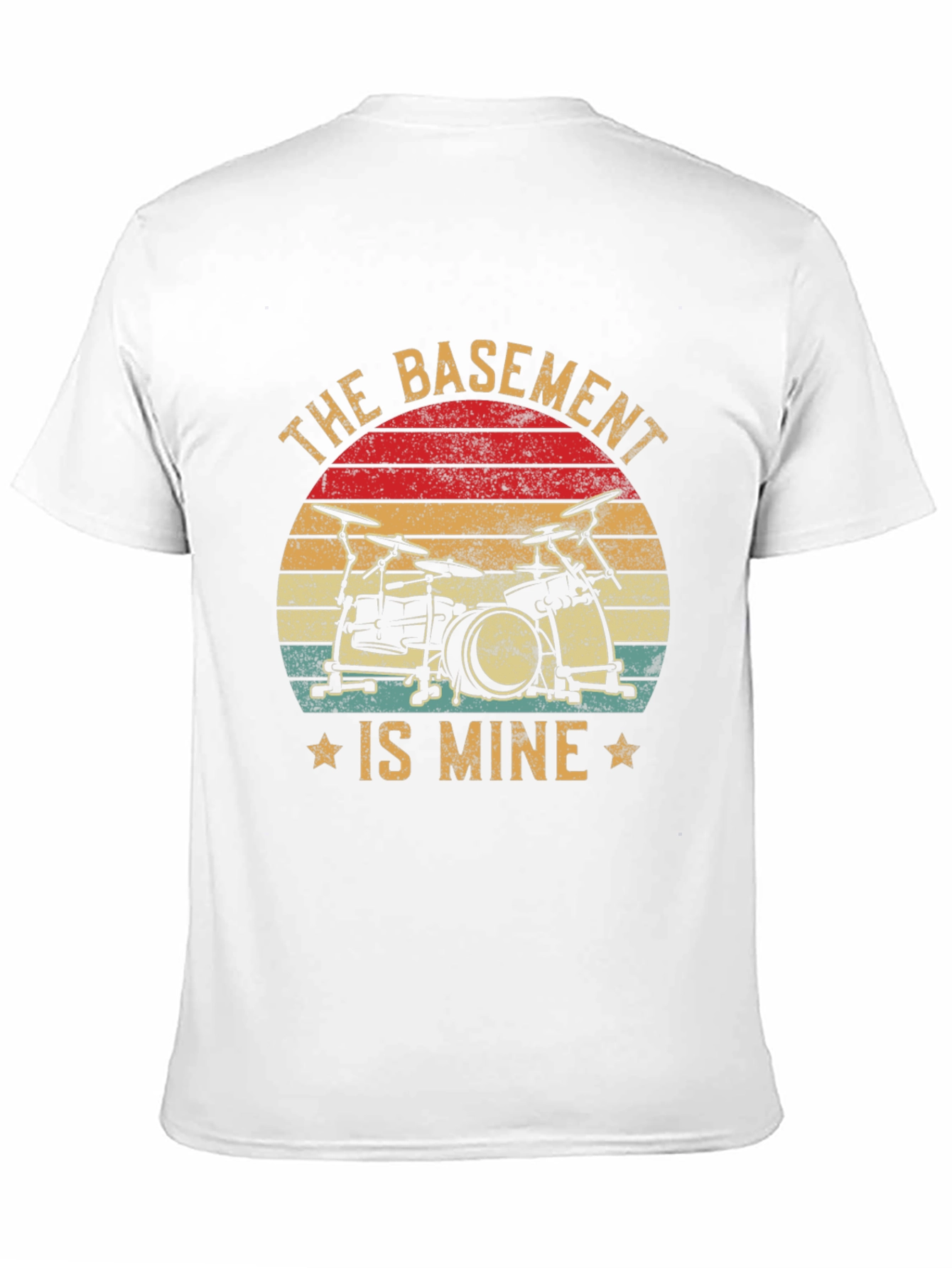 Black The Basement is Mine Drummer T-Shirt view 11