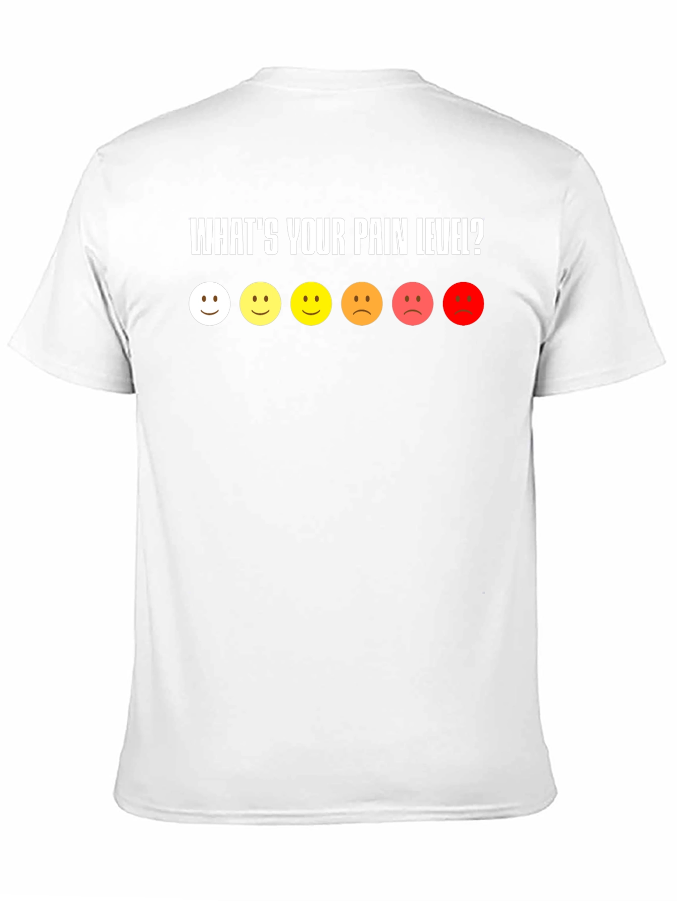 Black Pain Level Smiley Face Black T-Shirt view 11