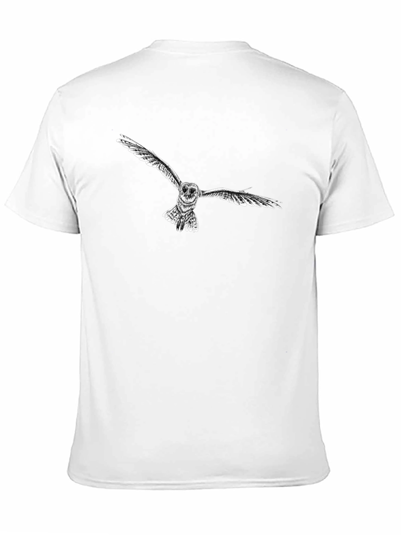 Black Owl Graphic Print Black T-Shirt view 11
