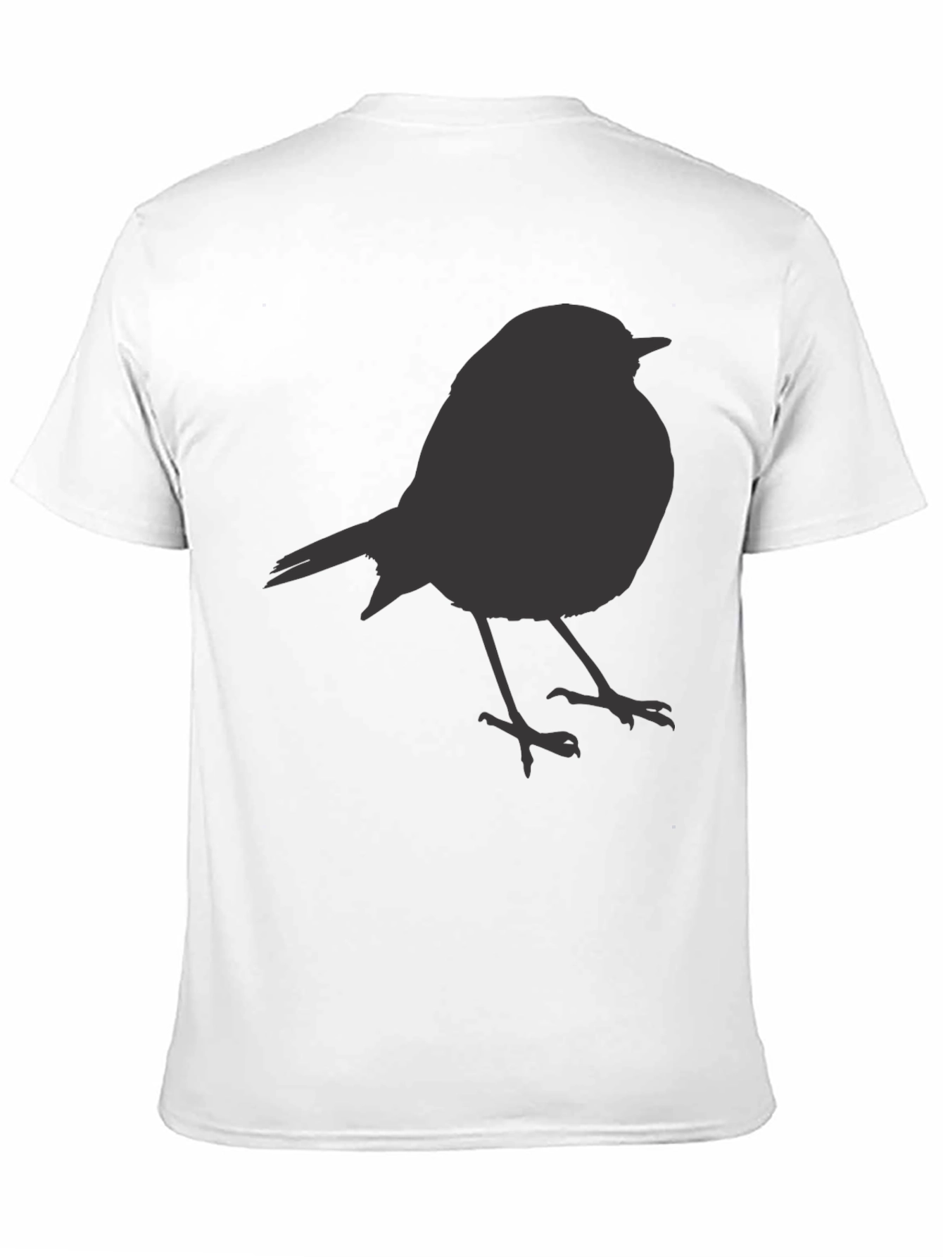 Black Bird Silhouette Black T-Shirt - Stylish Casual Tee view 11