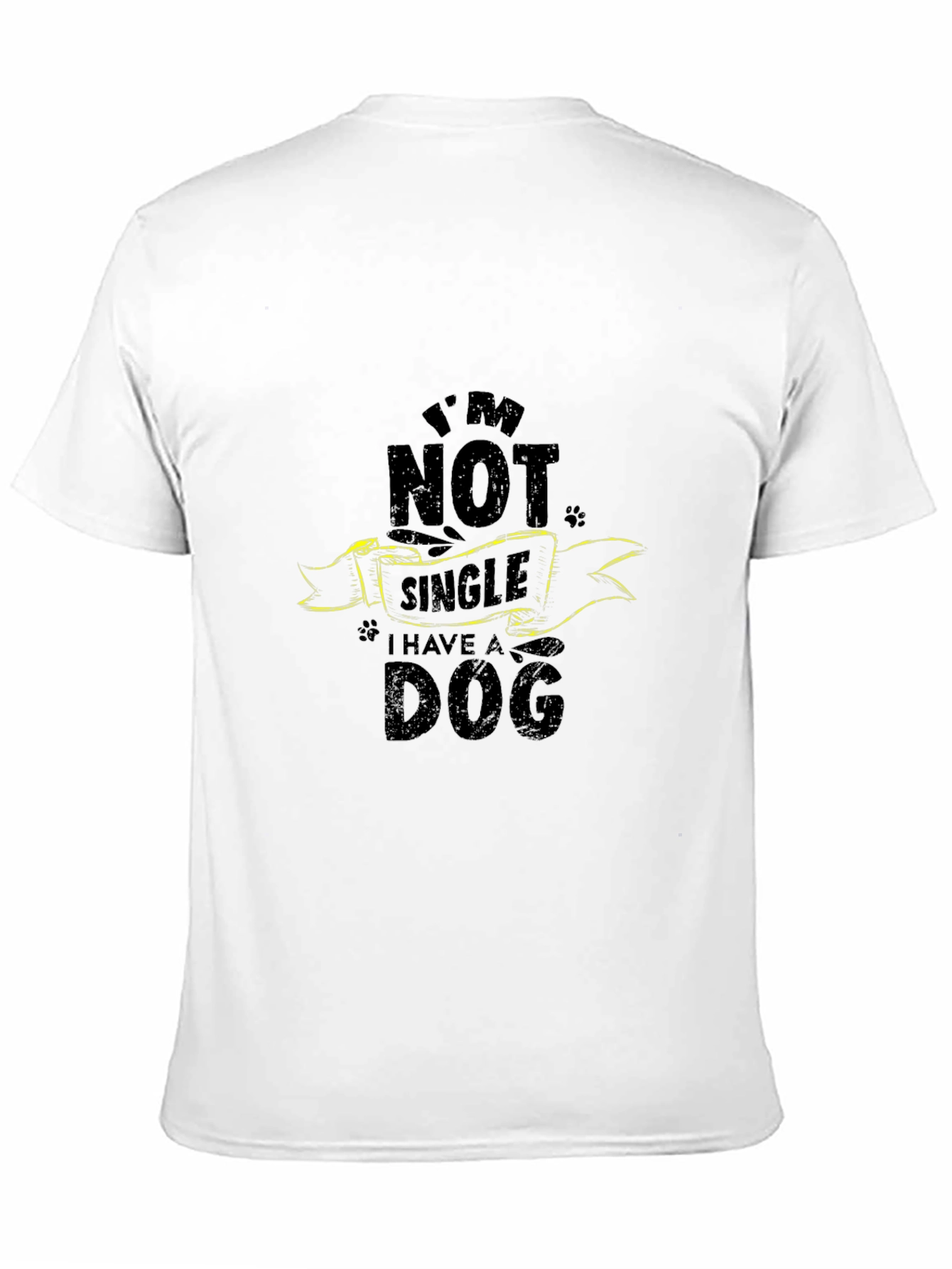 Black I'm Not Single I Have a Dog Black T-Shirt view 11